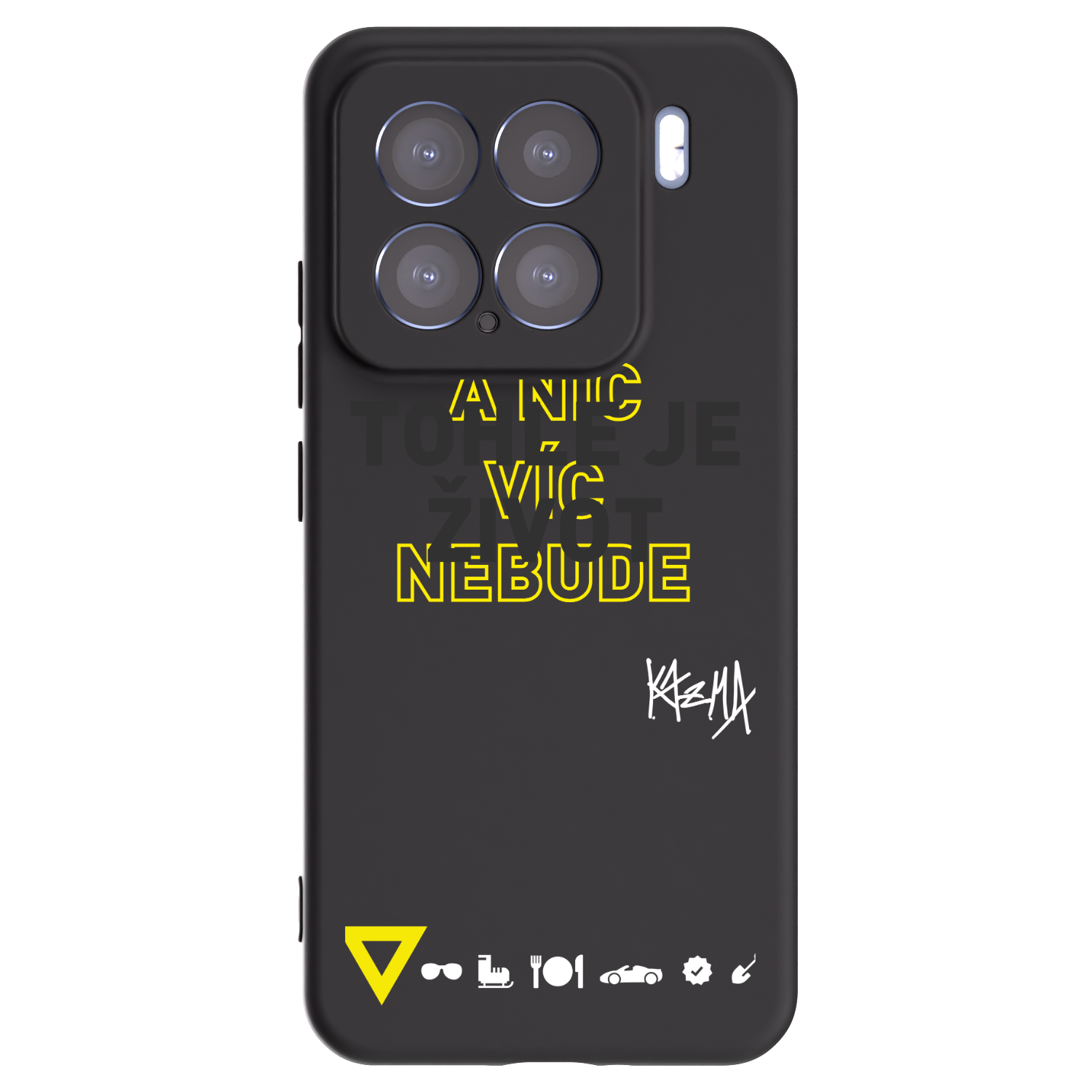 Picasee silikonový černý obal pro Xiaomi 15 - Kazma - TOHLE JE ŽIVOT A NIC VÍC NEBUDE