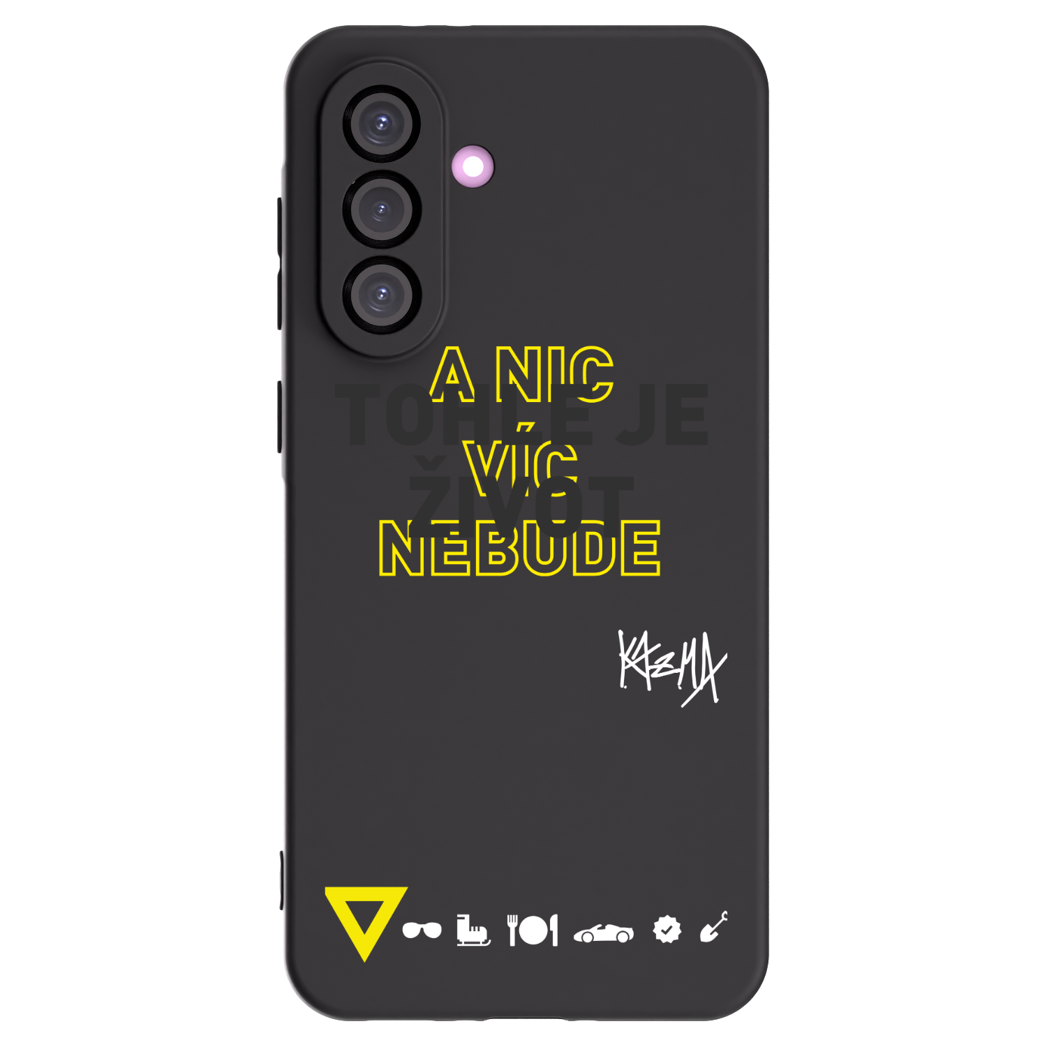 Picasee silikonový černý obal pro Samsung Galaxy A36 5G - Kazma - TOHLE JE ŽIVOT A NIC VÍC NEBUDE