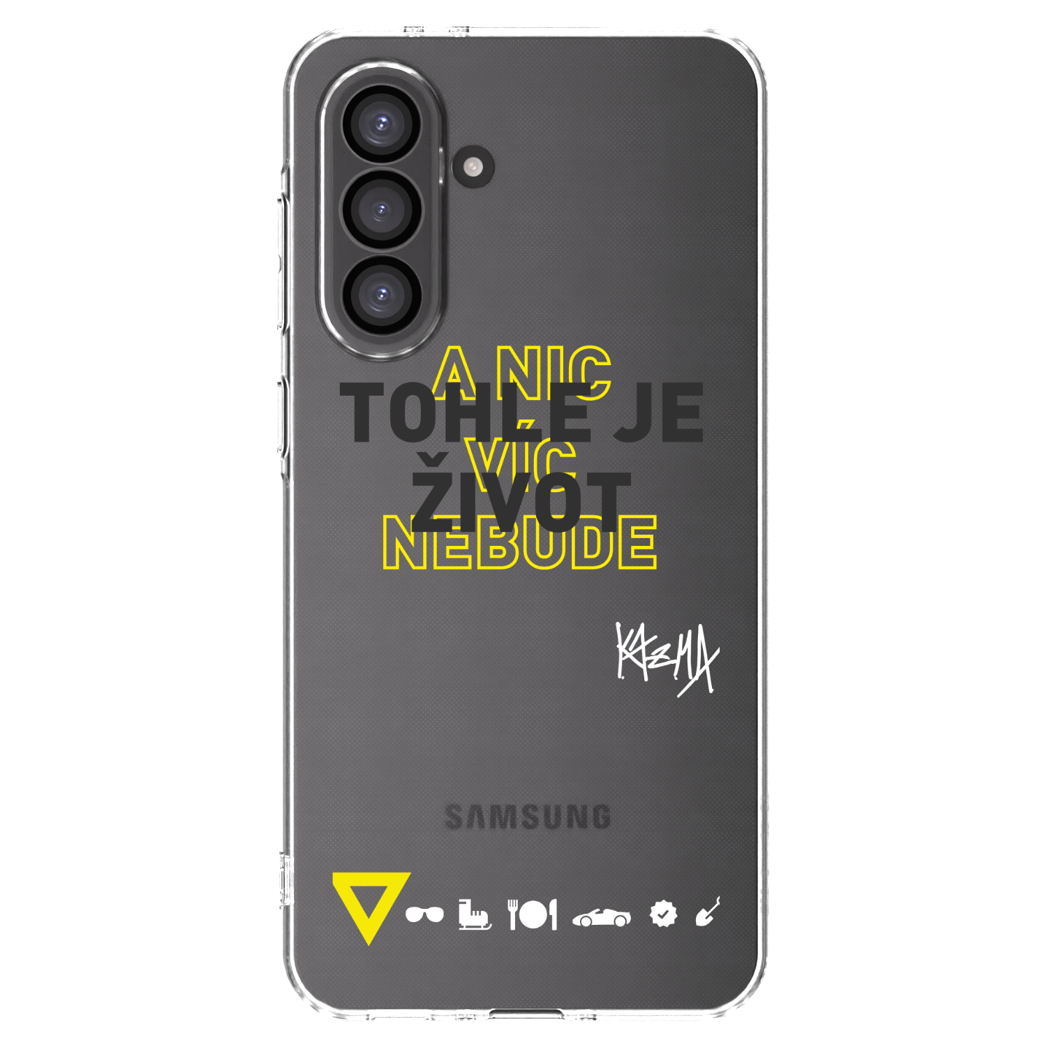 Picasee silikonový průhledný obal pro Samsung Galaxy A36 5G - Kazma - TOHLE JE ŽIVOT A NIC VÍC NEBUDE