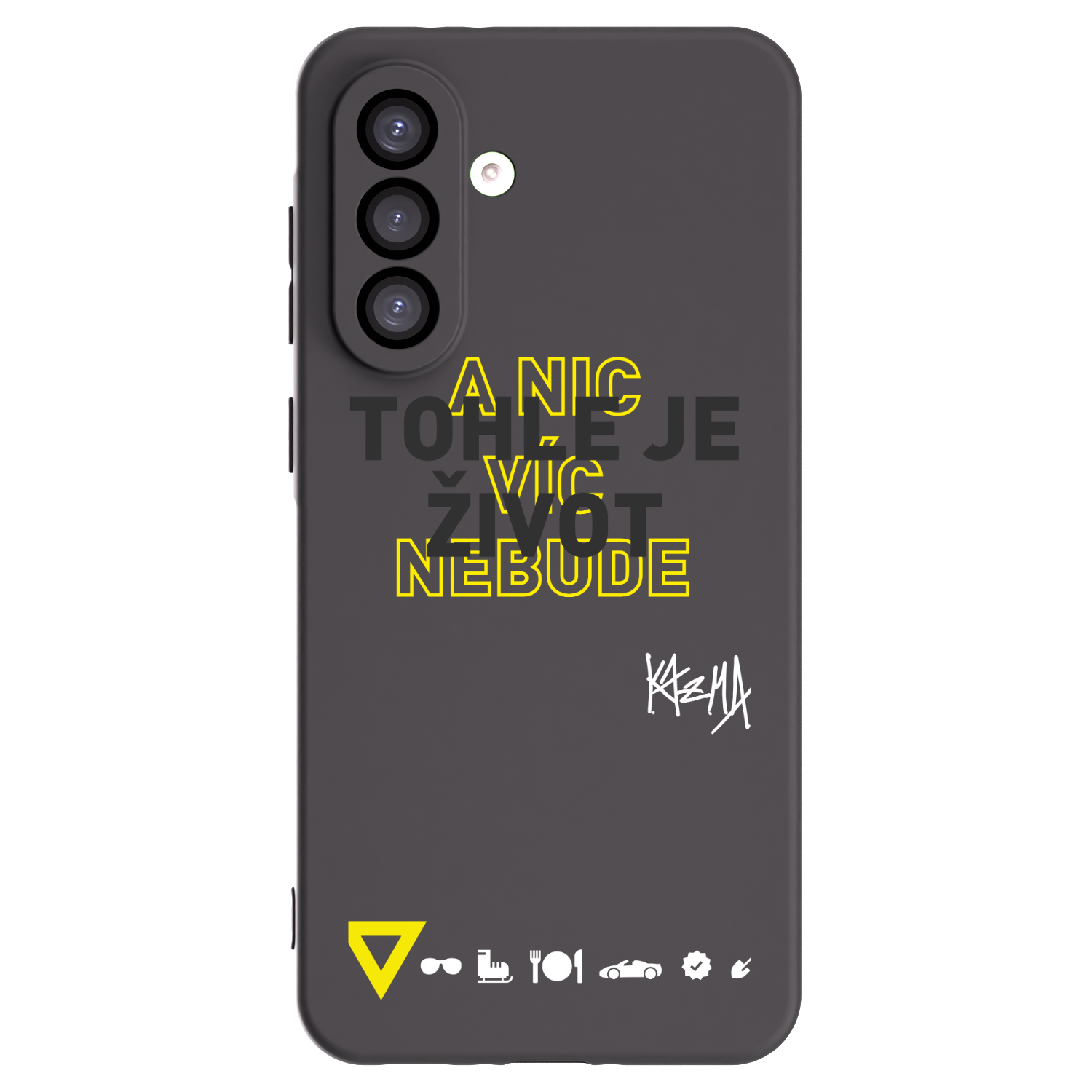 Picasee silikonový černý obal pro Samsung Galaxy A26 5G A266B - Kazma - TOHLE JE ŽIVOT A NIC VÍC NEBUDE