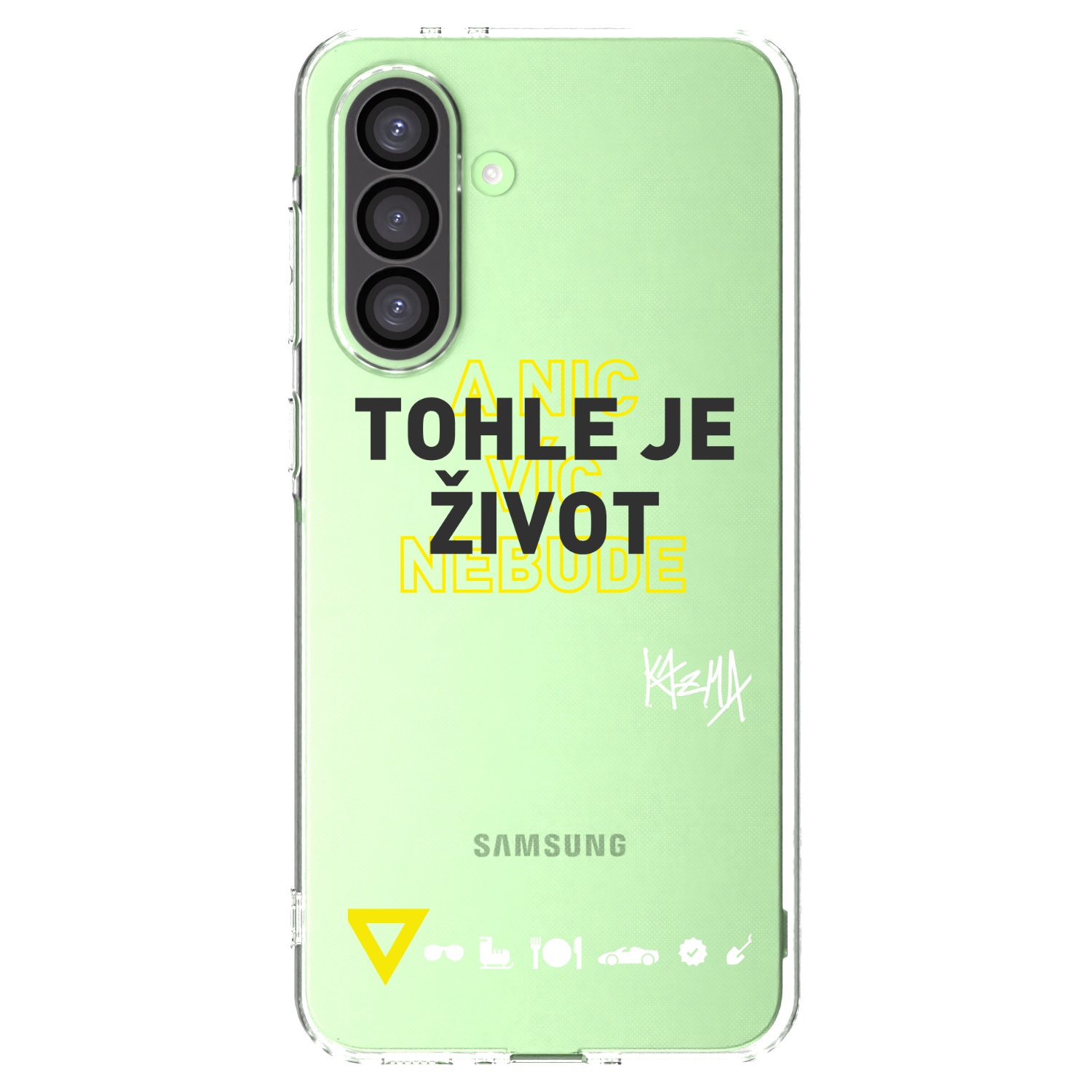 Picasee silikonový průhledný obal pro Samsung Galaxy A26 5G A266B - Kazma - TOHLE JE ŽIVOT A NIC VÍC NEBUDE