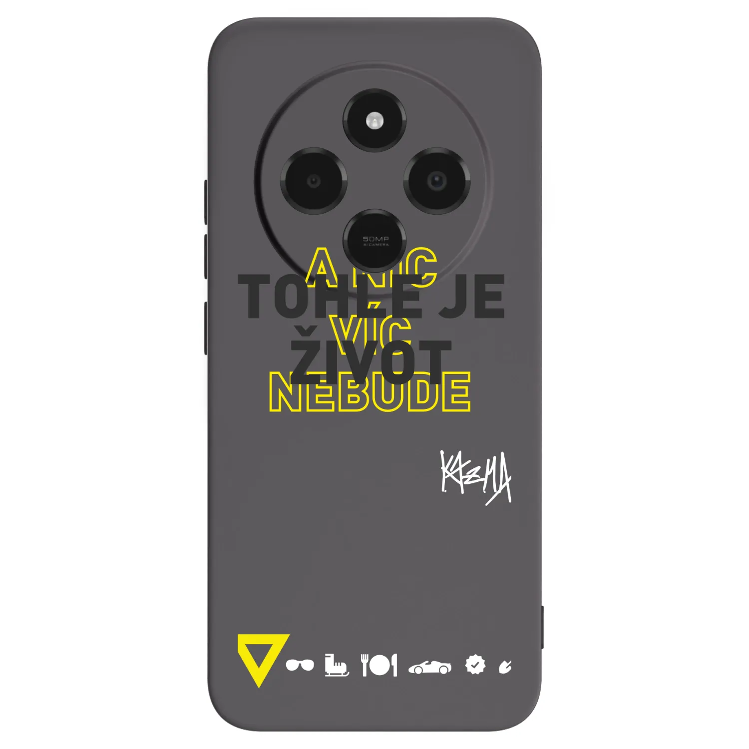 Picasee silikonový černý obal pro Xiaomi Poco C75 - Kazma - TOHLE JE ŽIVOT A NIC VÍC NEBUDE
