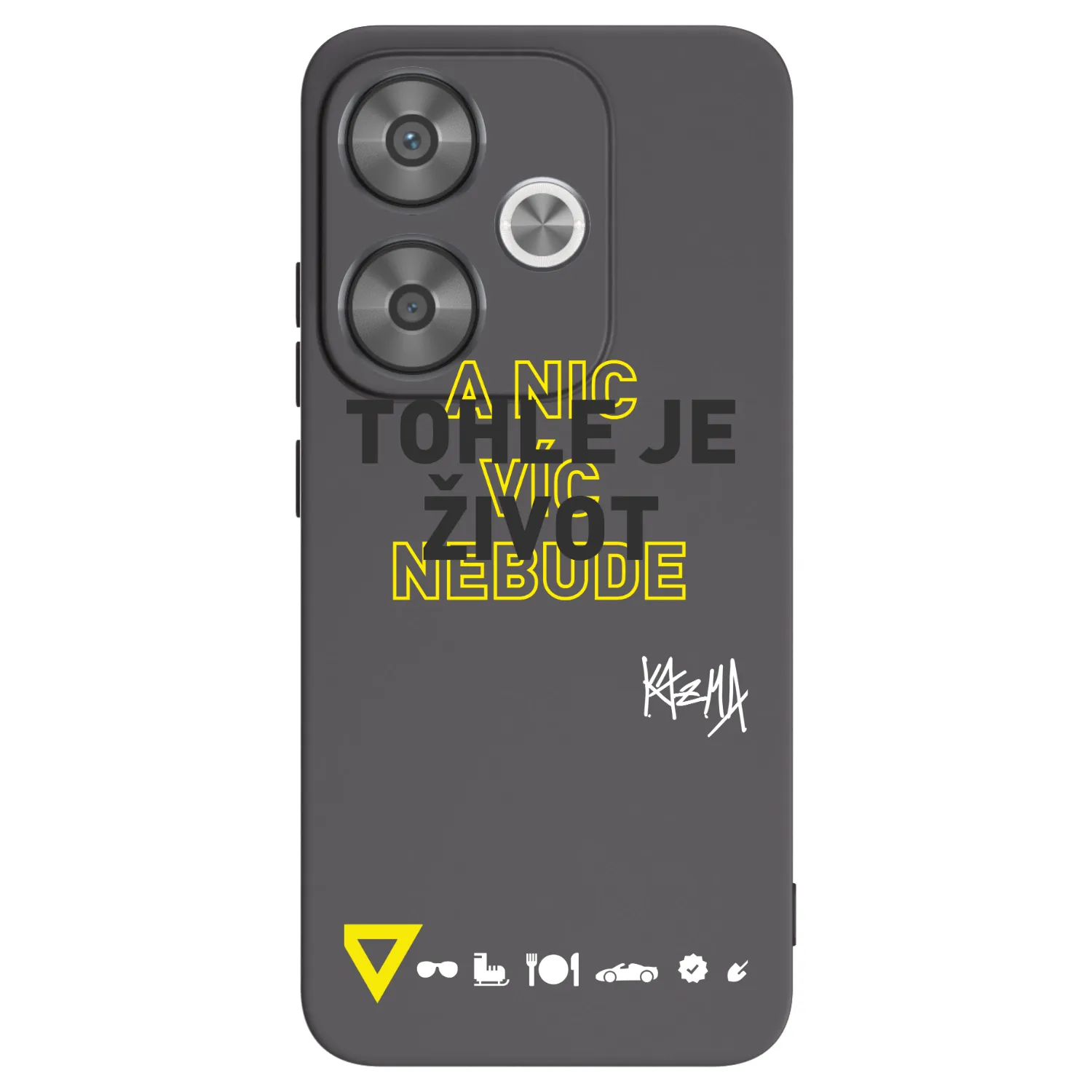Picasee silikonový černý obal pro Xiaomi Poco F6 - Kazma - TOHLE JE ŽIVOT A NIC VÍC NEBUDE