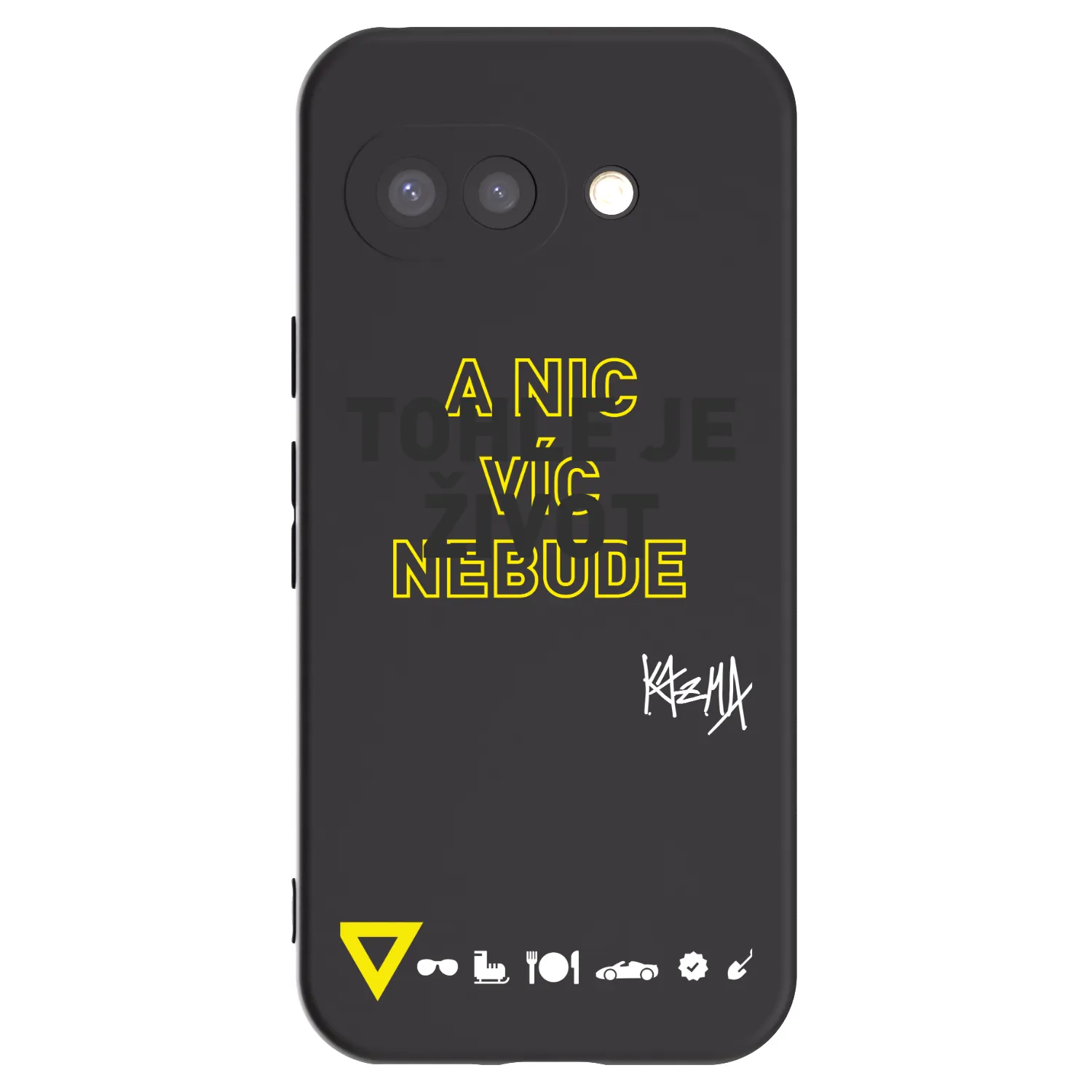 Picasee silikonový černý obal pro Google Pixel 9a - Kazma - TOHLE JE ŽIVOT A NIC VÍC NEBUDE