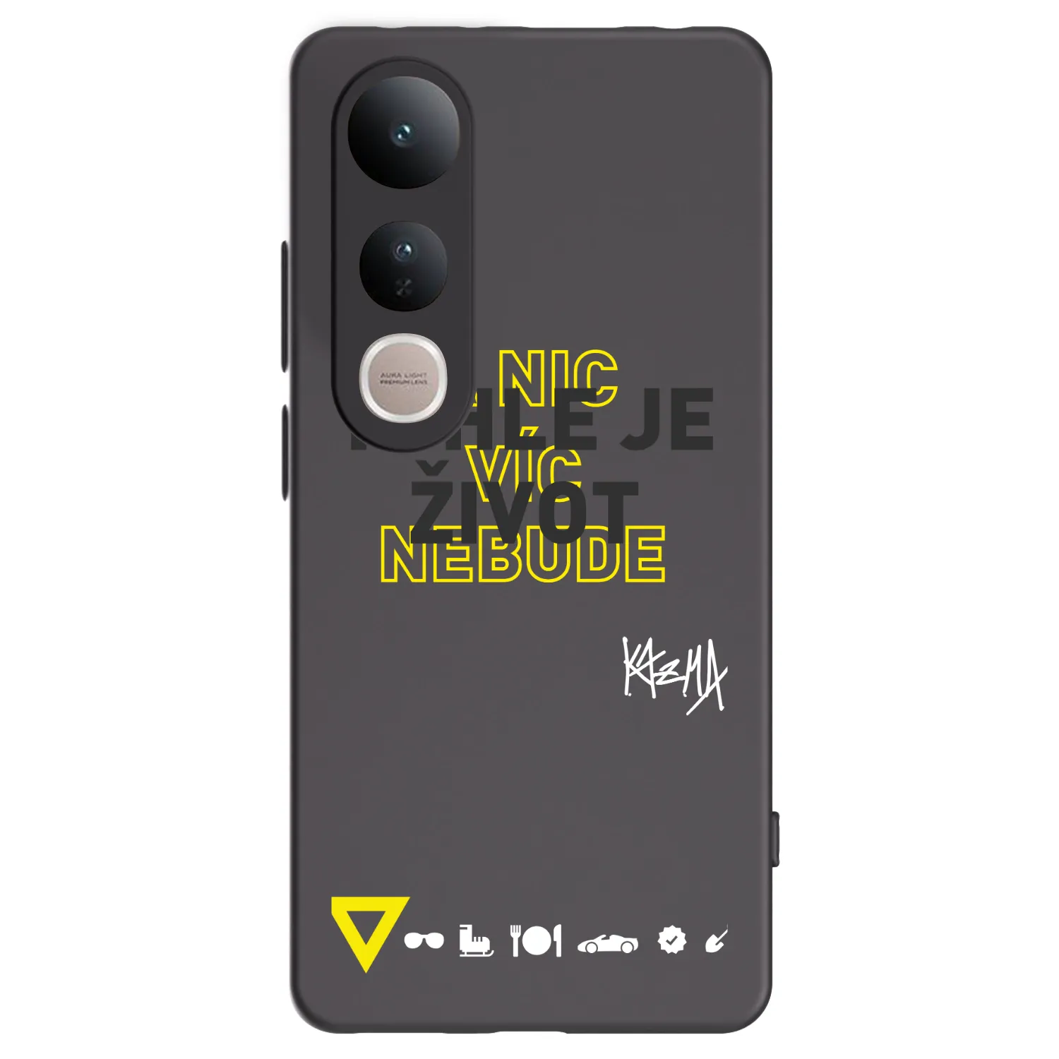 Picasee silikonový černý obal pro Vivo V50 Lite 5G - Kazma - TOHLE JE ŽIVOT A NIC VÍC NEBUDE