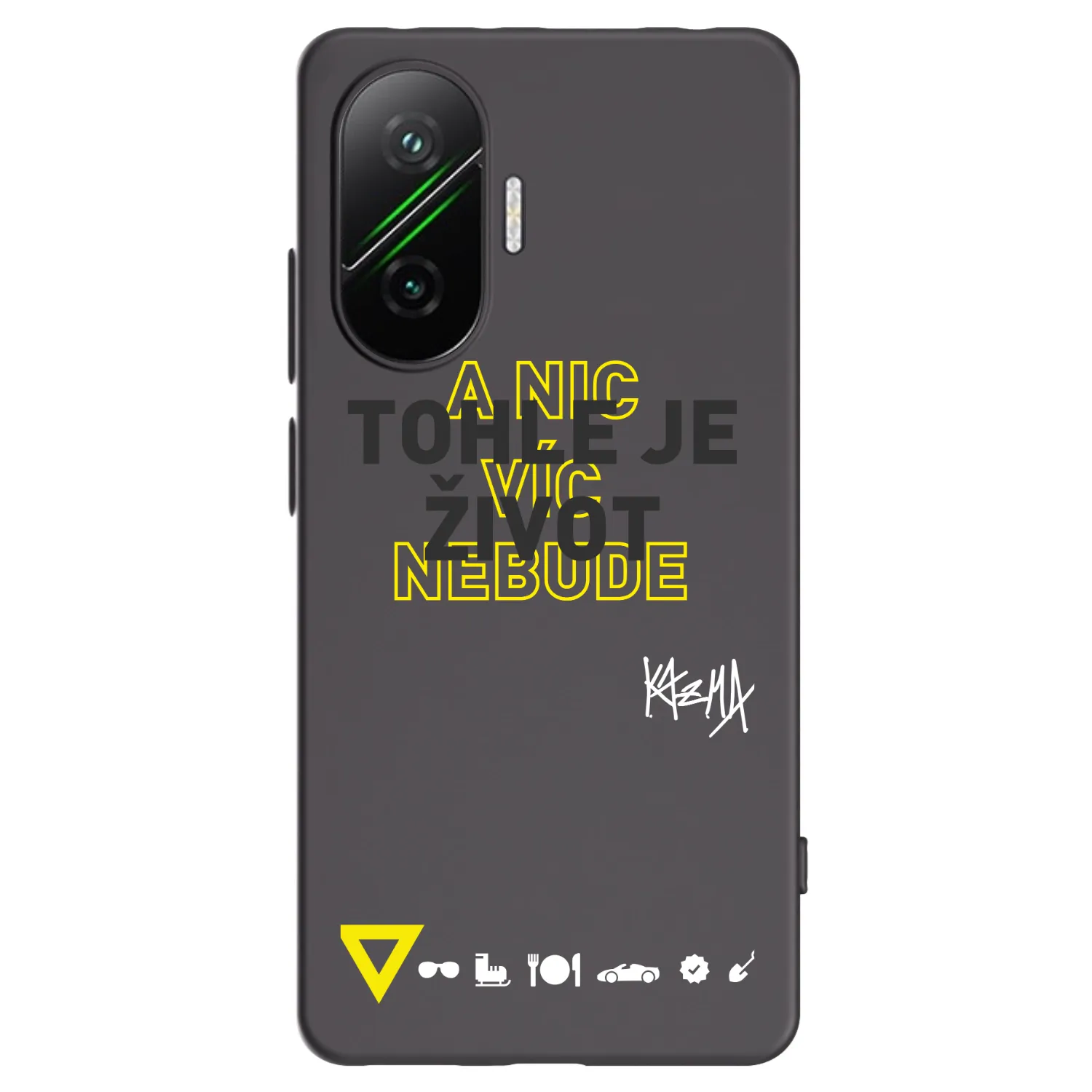 Picasee silikonový černý obal pro Xiaomi Poco F7 Pro 5G - Kazma - TOHLE JE ŽIVOT A NIC VÍC NEBUDE