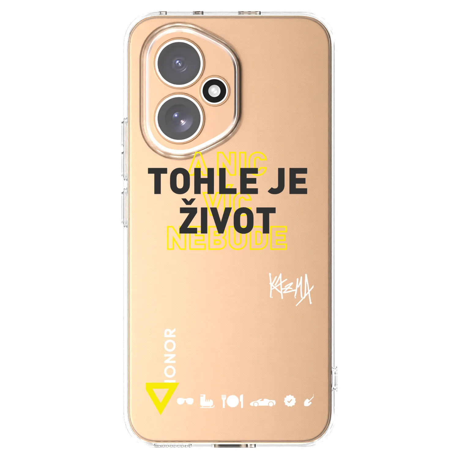 Picasee silikonový průhledný obal pro Honor 400 5G - Kazma - TOHLE JE ŽIVOT A NIC VÍC NEBUDE