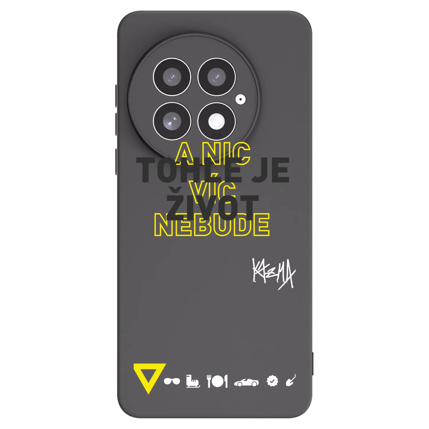 Picasee silikonový černý obal pro OnePlus 13 5G - Kazma - TOHLE JE ŽIVOT A NIC VÍC NEBUDE
