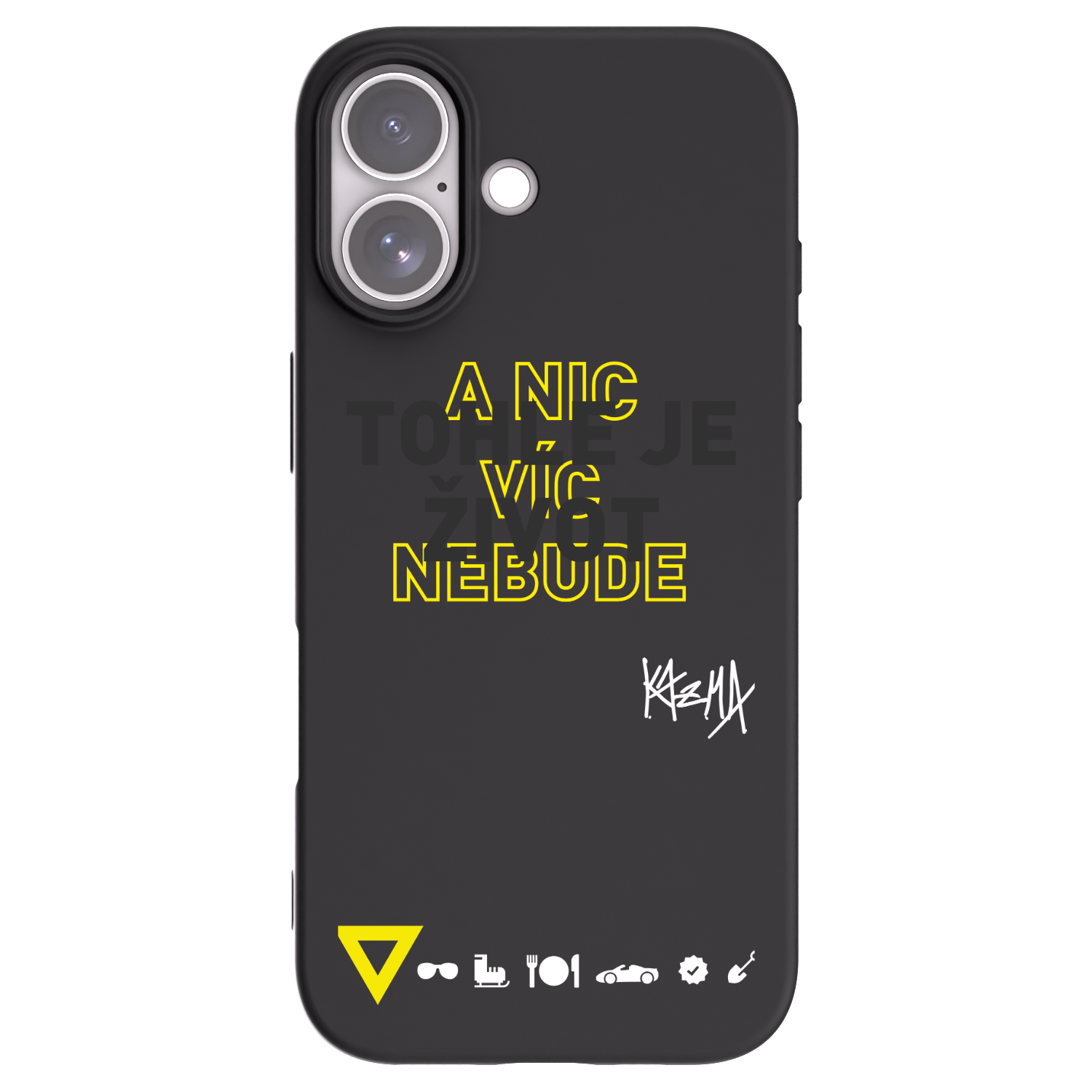 Picasee silikonový černý obal pro Apple iPhone 17 - Kazma - TOHLE JE ŽIVOT A NIC VÍC NEBUDE