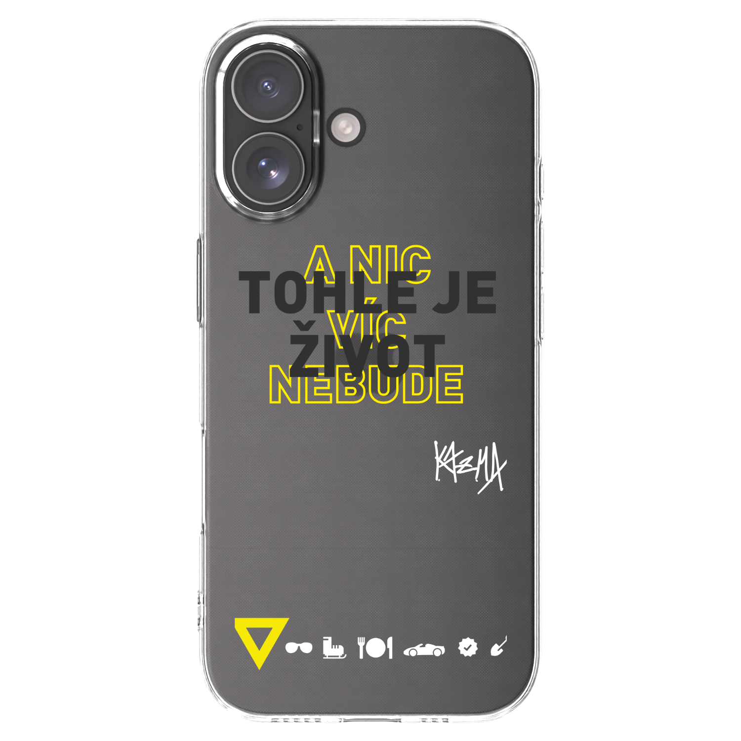 Picasee silikonový průhledný obal pro Apple iPhone 17 - Kazma - TOHLE JE ŽIVOT A NIC VÍC NEBUDE