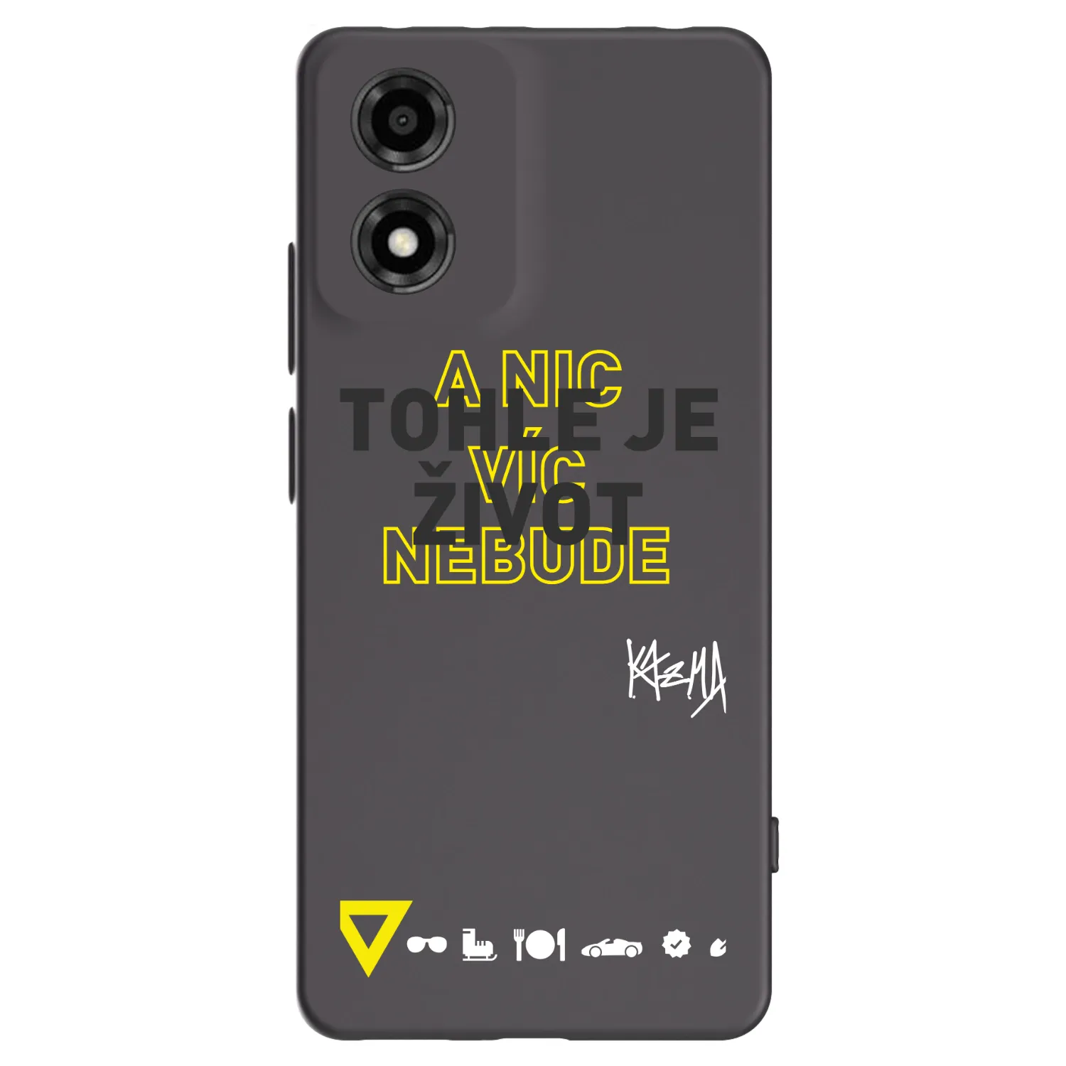 Picasee silikonový černý obal pro Motorola Moto E14 - Kazma - TOHLE JE ŽIVOT A NIC VÍC NEBUDE