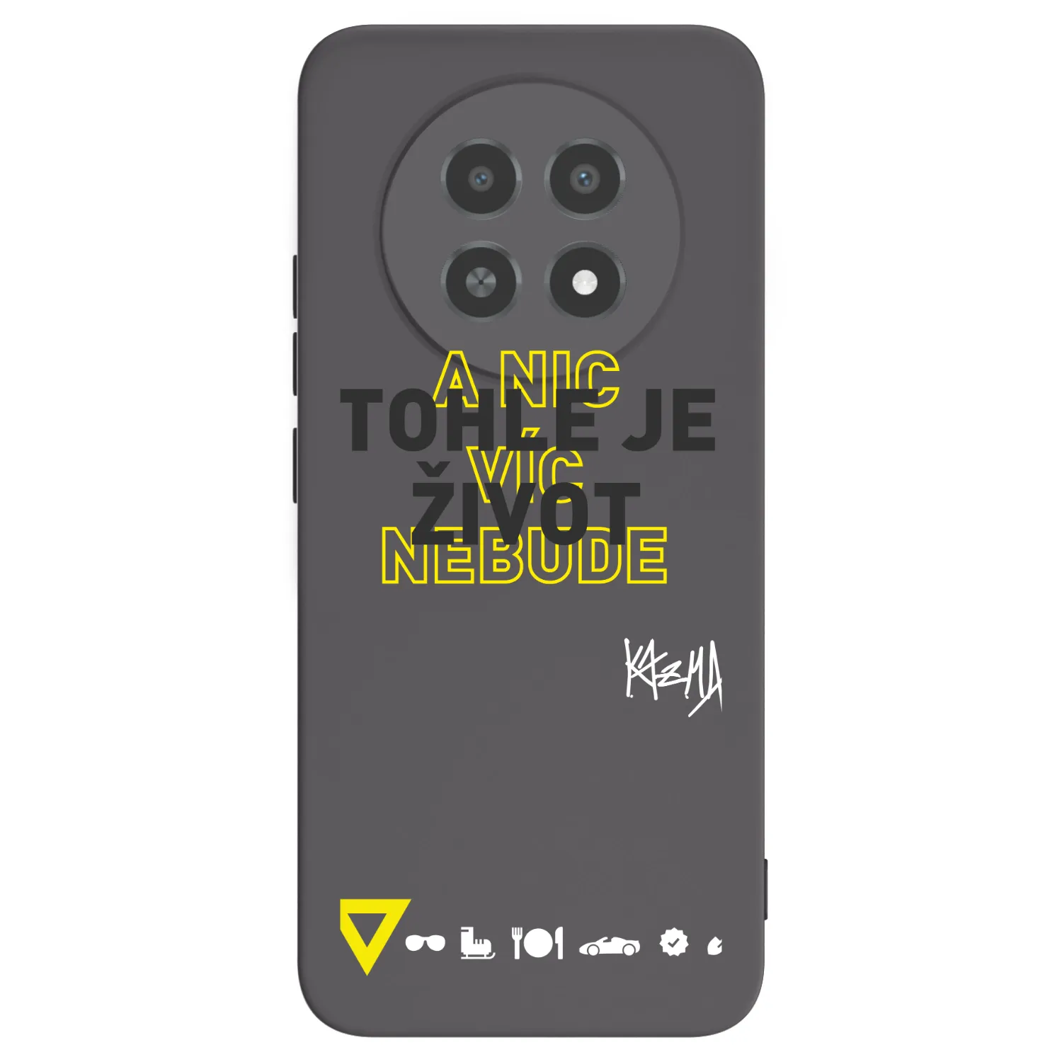 Picasee silikonový černý obal pro Realme 12X - Kazma - TOHLE JE ŽIVOT A NIC VÍC NEBUDE
