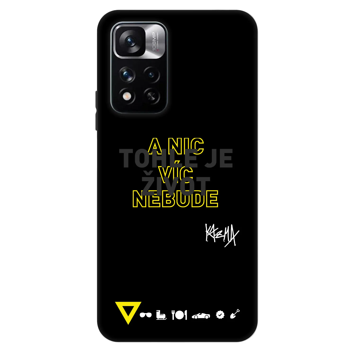 Picasee Fashion Case pro Xiaomi Redmi Note 11 Pro - Kazma - TOHLE JE ŽIVOT A NIC VÍC NEBUDE