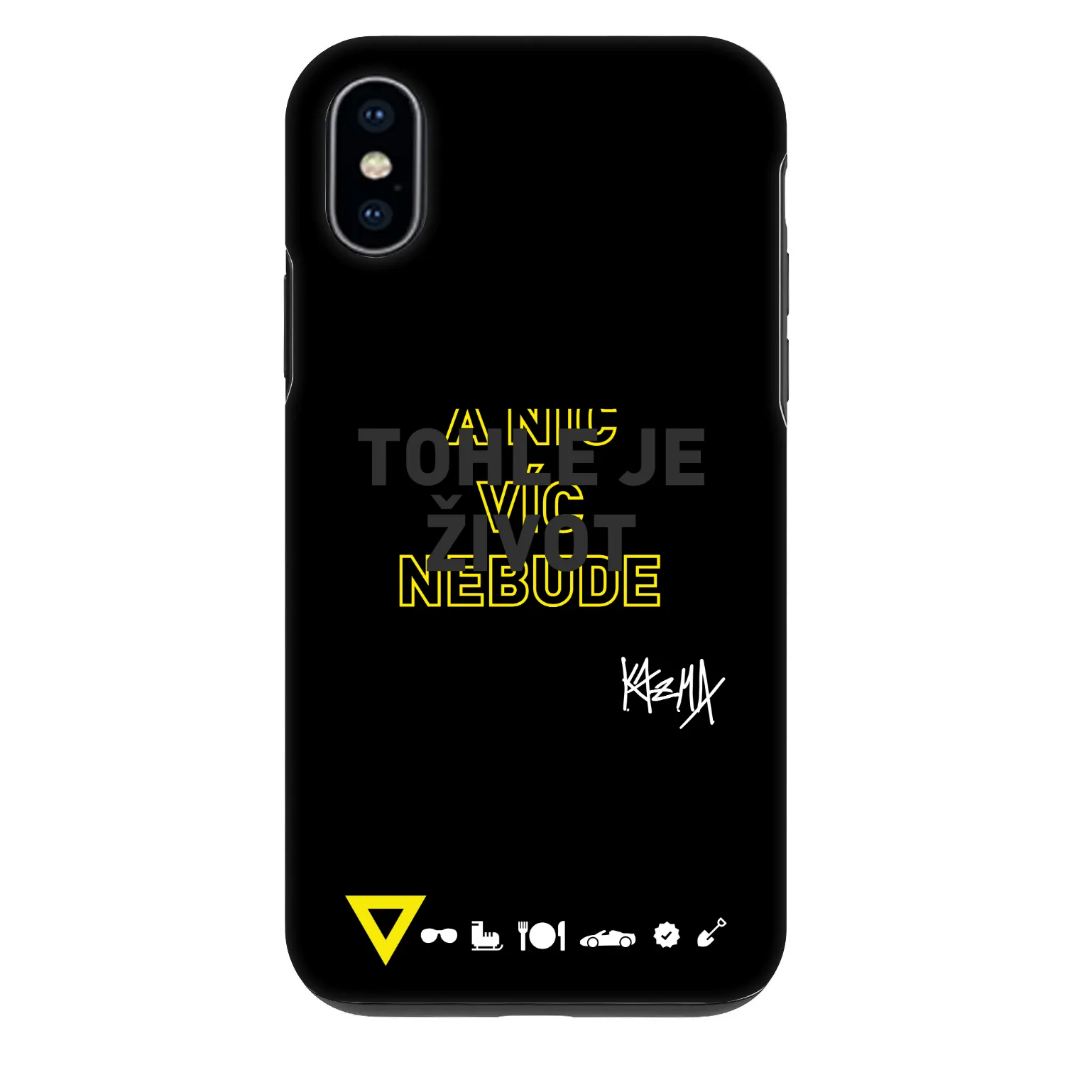 Picasee Fashion Case pro Apple iPhone X/XS - Kazma - TOHLE JE ŽIVOT A NIC VÍC NEBUDE