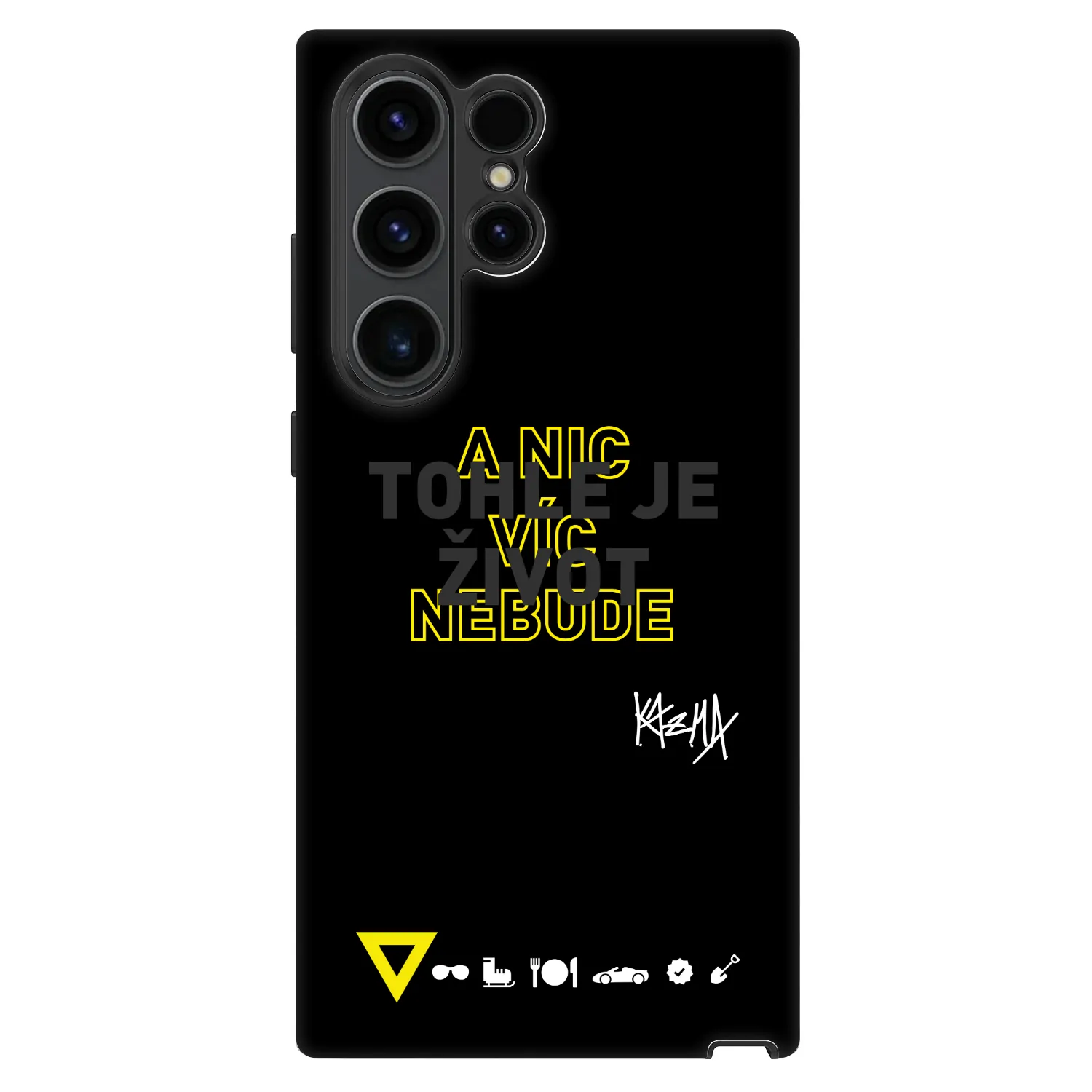 Picasee Fashion Case pro Samsung Galaxy S23 Ultra 5G - Kazma - TOHLE JE ŽIVOT A NIC VÍC NEBUDE