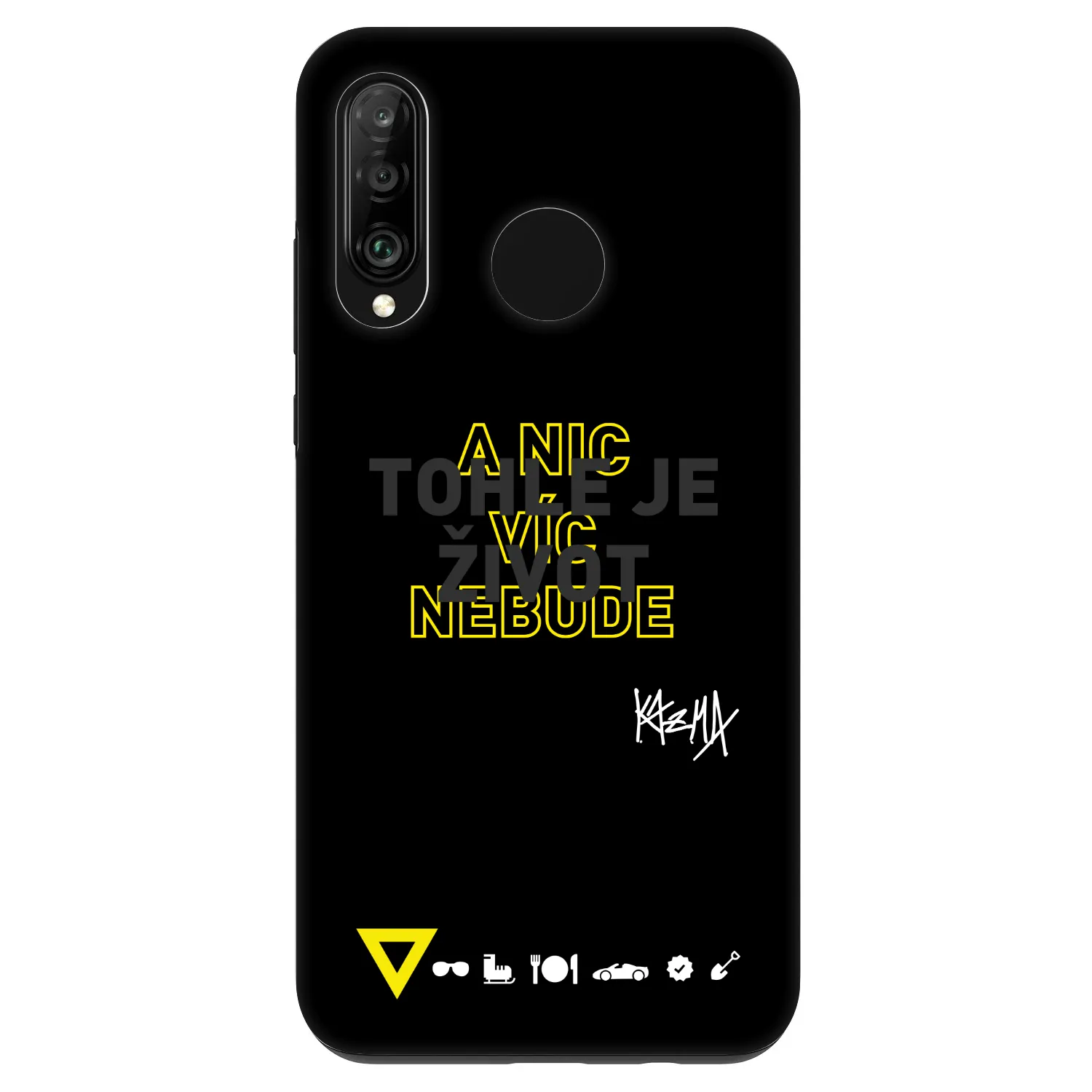 Picasee Fashion Case pro Huawei P30 Lite - Kazma - TOHLE JE ŽIVOT A NIC VÍC NEBUDE