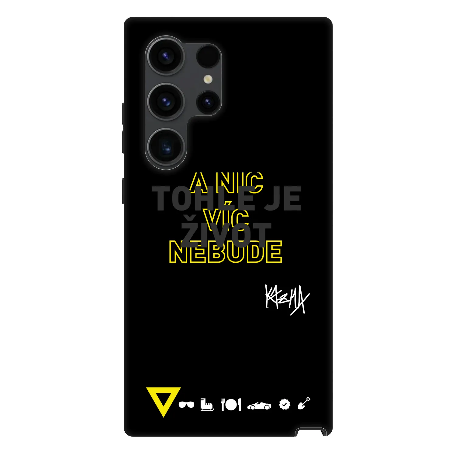 Picasee Fashion Case PowerShare pro Samsung Galaxy S24 Ultra S928B 5G - Kazma - TOHLE JE ŽIVOT A NIC VÍC NEBUDE