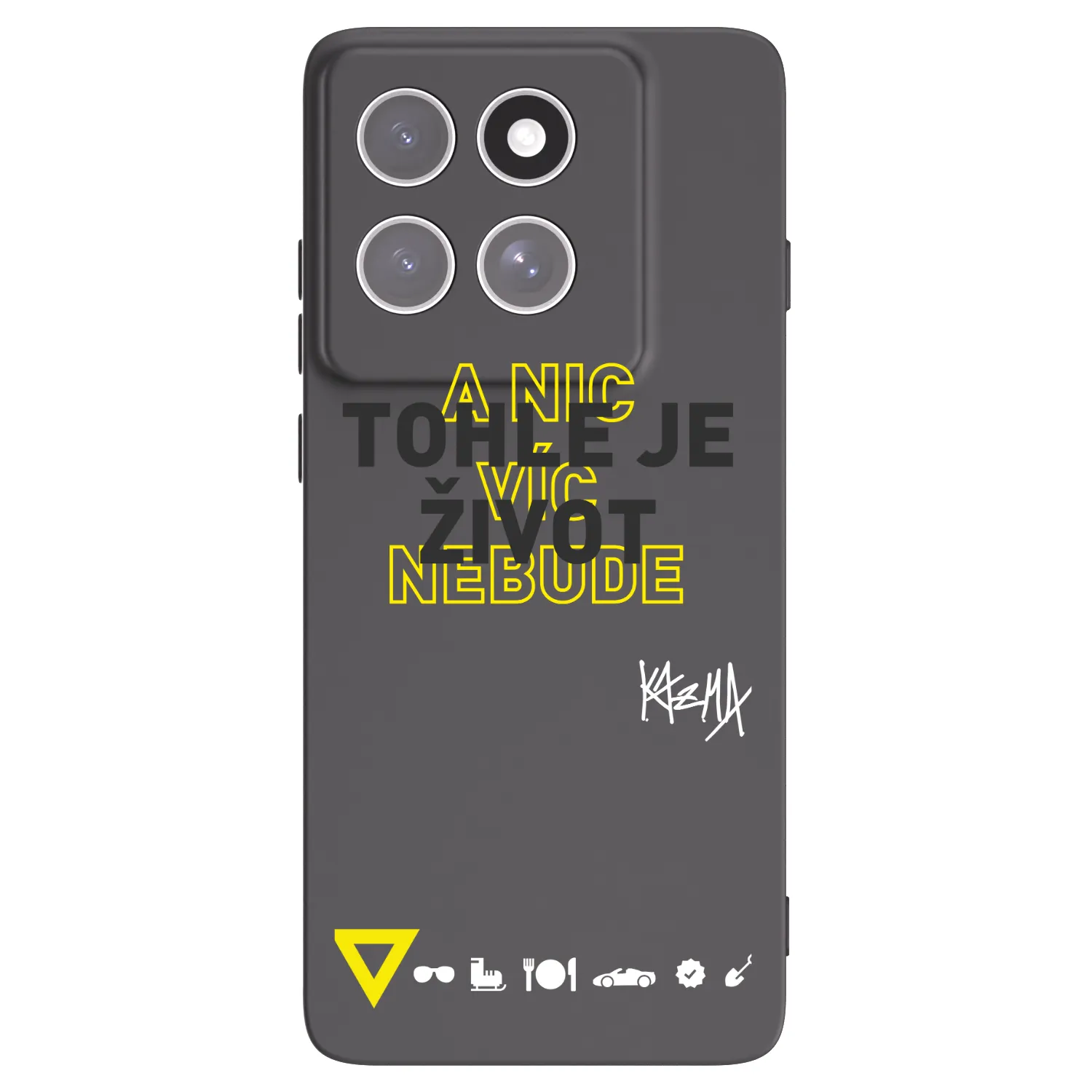 Picasee silikonový černý obal pro Motorola Edge 60 Pro - Kazma - TOHLE JE ŽIVOT A NIC VÍC NEBUDE