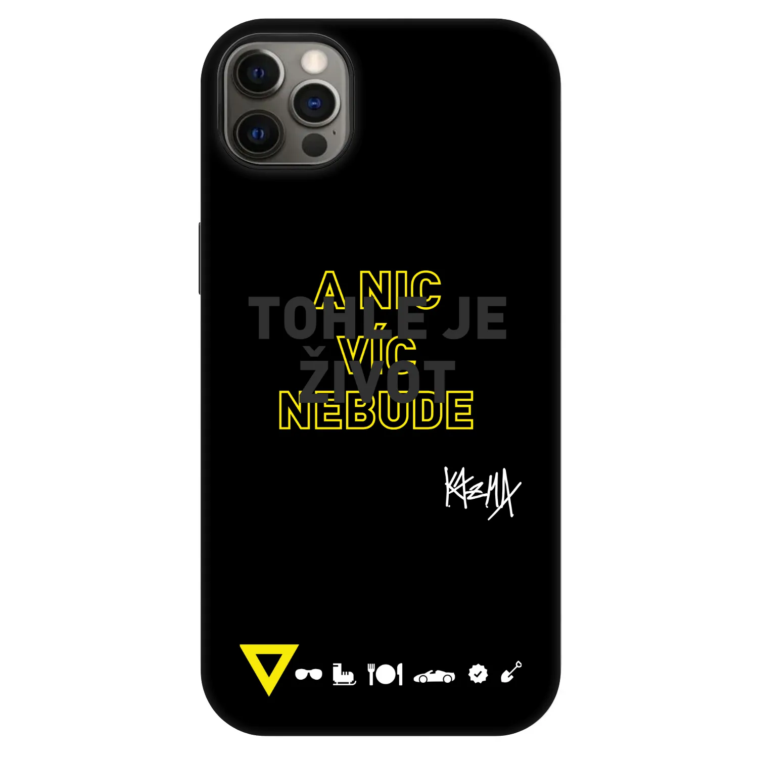 Picasee Fashion Case MagSafe Apple iPhone 12 Pro Max - Kazma - TOHLE JE ŽIVOT A NIC VÍC NEBUDE
