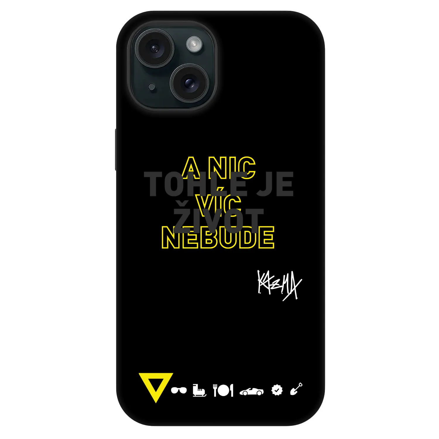 Picasee Fashion Case MagSafe Apple iPhone 15 - Kazma - TOHLE JE ŽIVOT A NIC VÍC NEBUDE
