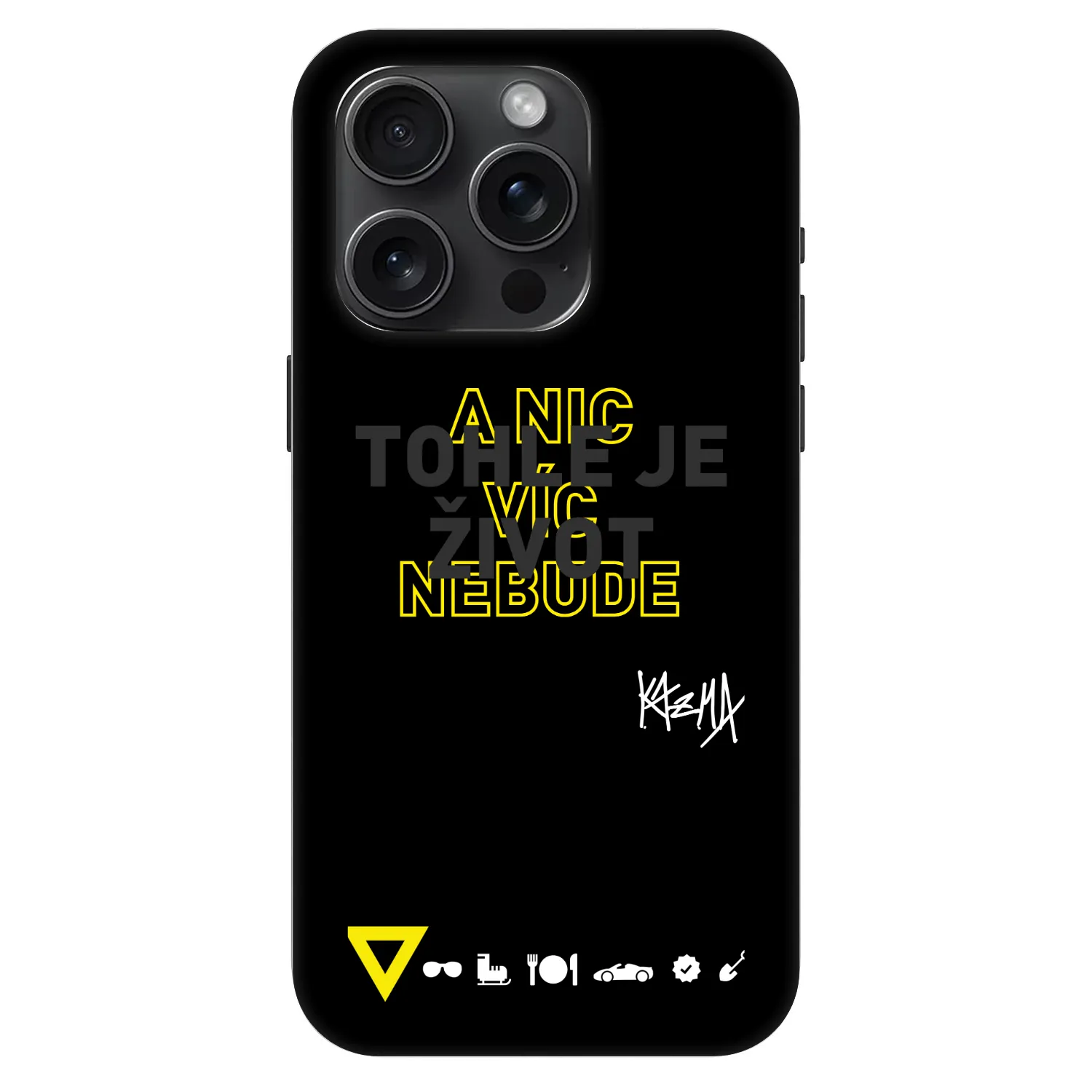 Picasee Fashion Case MagSafe Apple iPhone 15 Pro - Kazma - TOHLE JE ŽIVOT A NIC VÍC NEBUDE