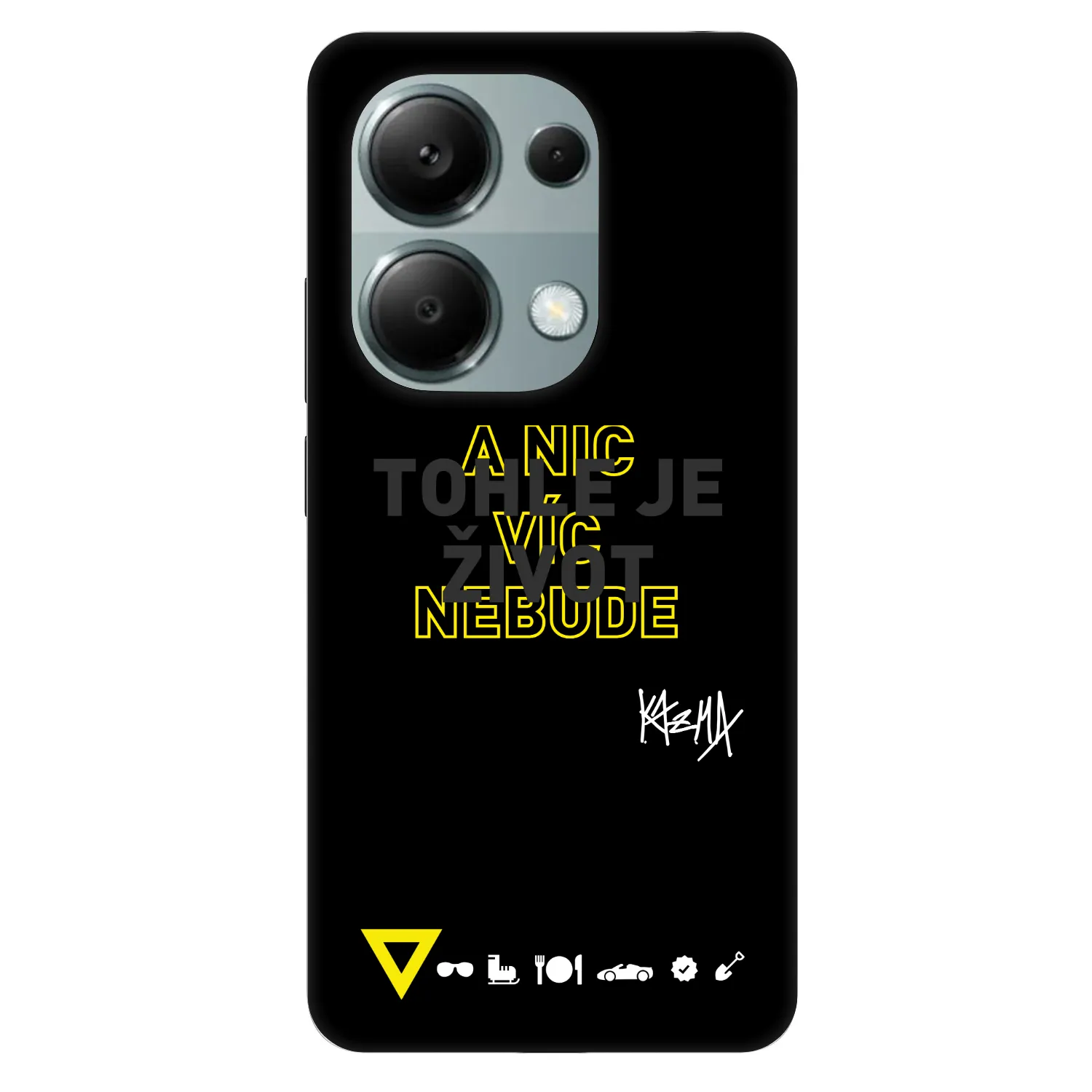 Picasee Fashion Case pro Xiaomi Redmi Note 13 Pro 4G - Kazma - TOHLE JE ŽIVOT A NIC VÍC NEBUDE