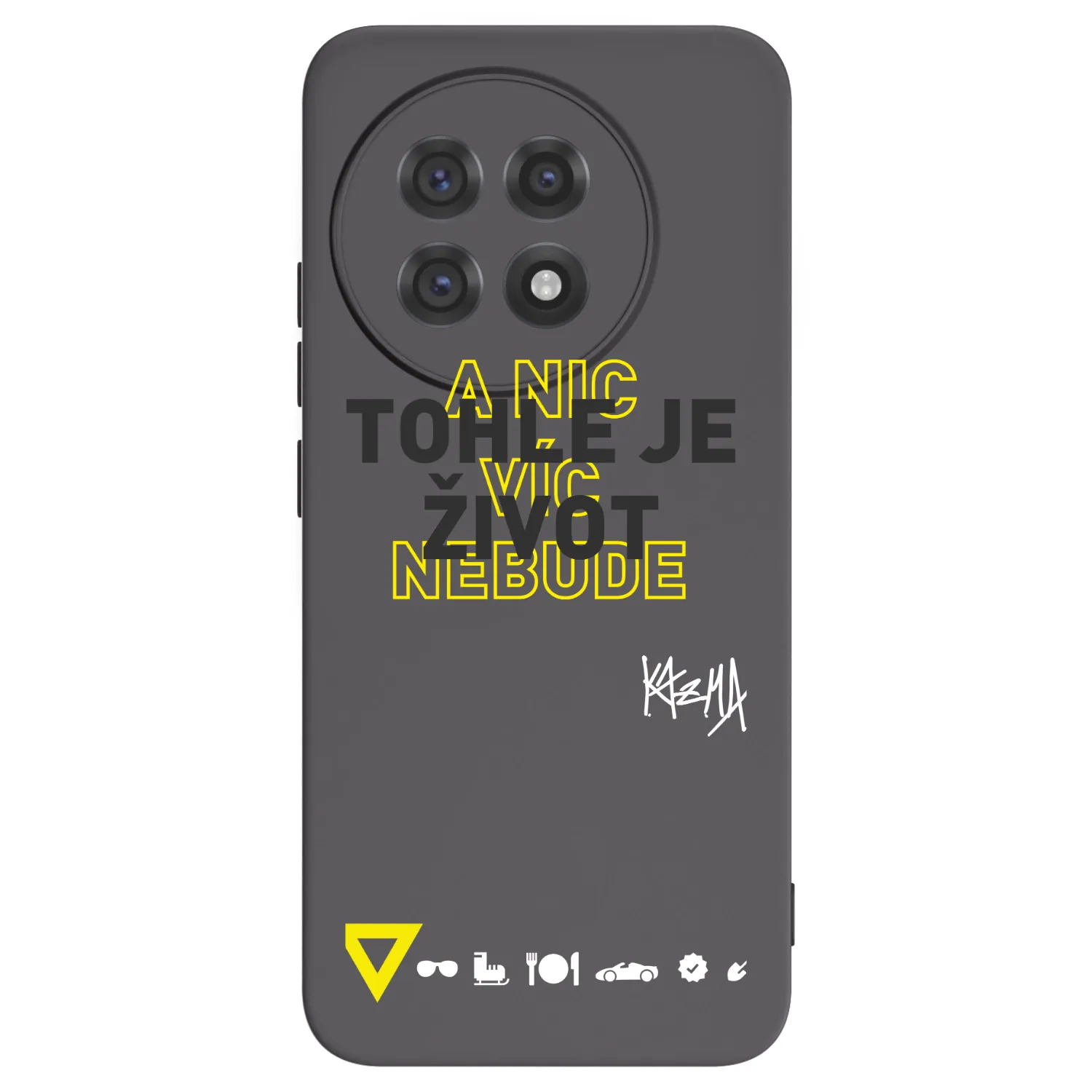 Picasee silikonový černý obal pro OnePlus 13R 5G - Kazma - TOHLE JE ŽIVOT A NIC VÍC NEBUDE