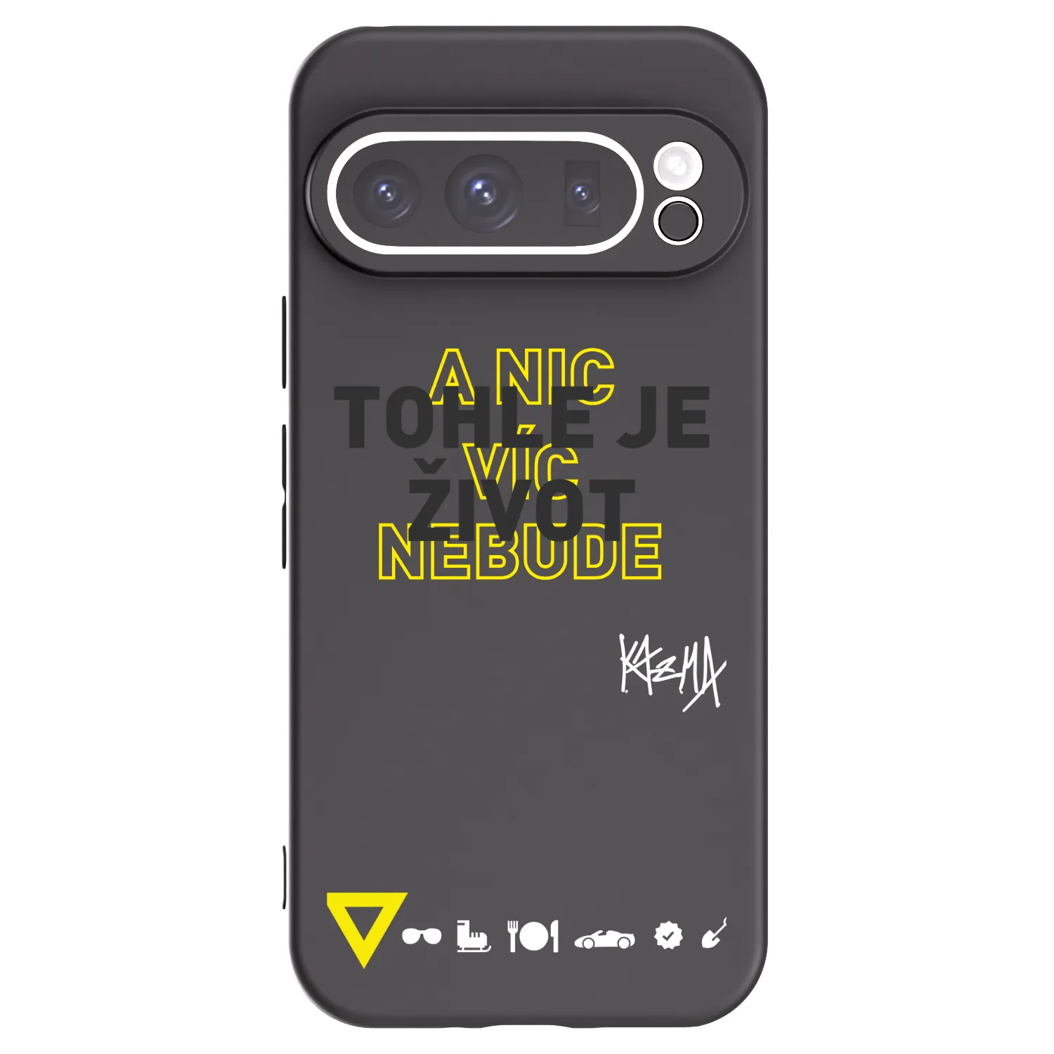 Picasee silikonový černý obal pro Google Pixel 9 Pro XL - Kazma - TOHLE JE ŽIVOT A NIC VÍC NEBUDE