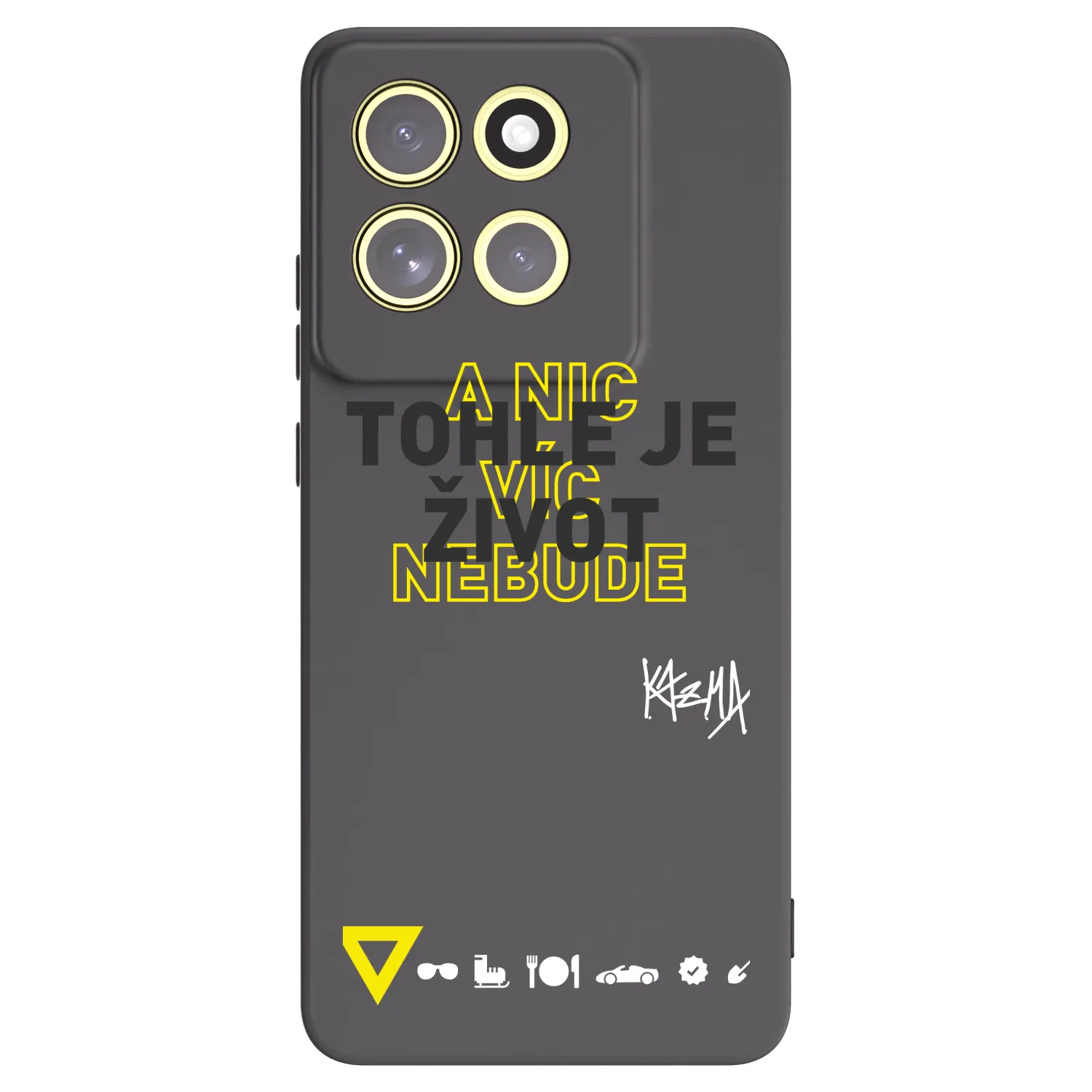 Picasee silikonový černý obal pro Motorola Moto G86 5G - Kazma - TOHLE JE ŽIVOT A NIC VÍC NEBUDE