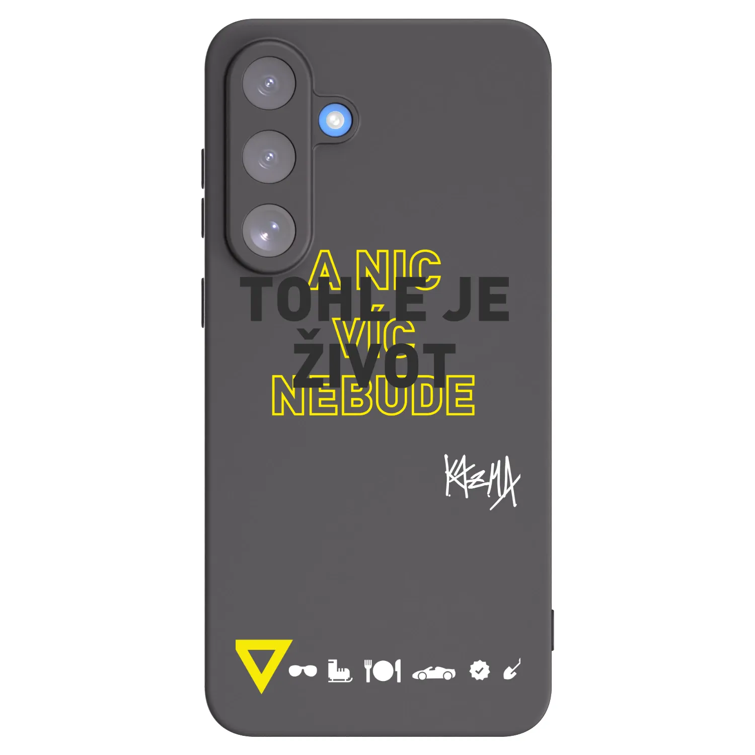 Picasee silikonový černý obal pro Samsung Galaxy S25 FE 5G - Kazma - TOHLE JE ŽIVOT A NIC VÍC NEBUDE
