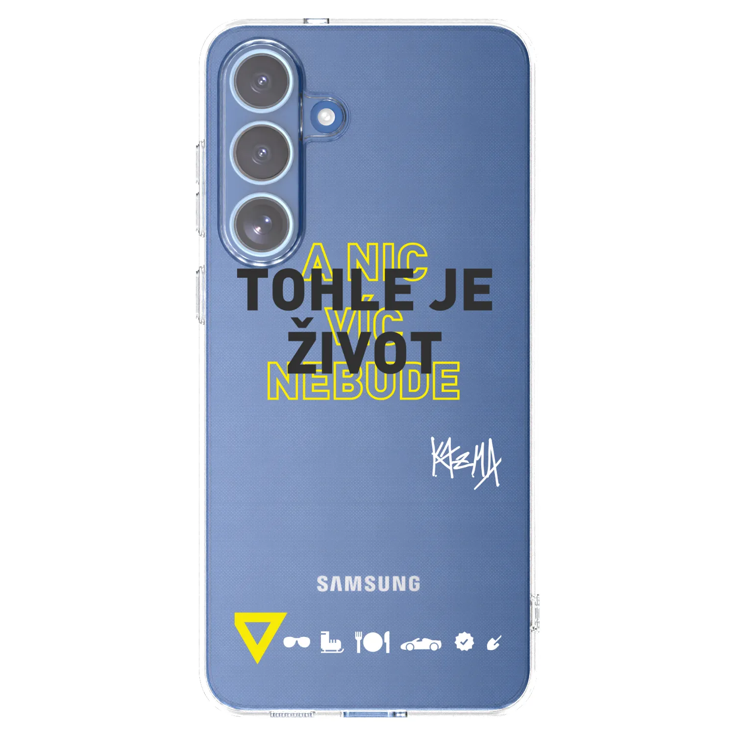 Picasee silikonový průhledný obal pro Samsung Galaxy S25 FE 5G - Kazma - TOHLE JE ŽIVOT A NIC VÍC NEBUDE