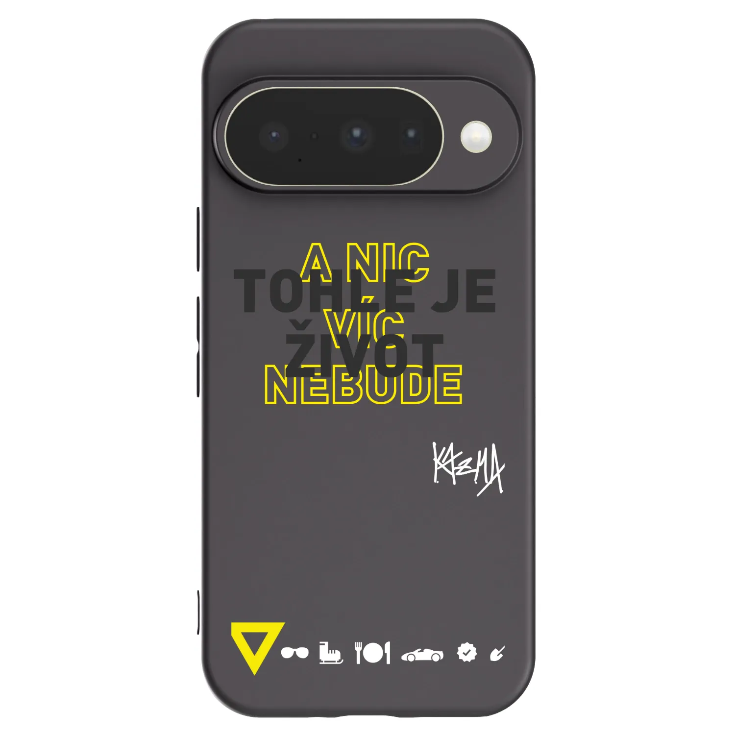 Picasee silikonový černý obal pro Google Pixel 10 - Kazma - TOHLE JE ŽIVOT A NIC VÍC NEBUDE