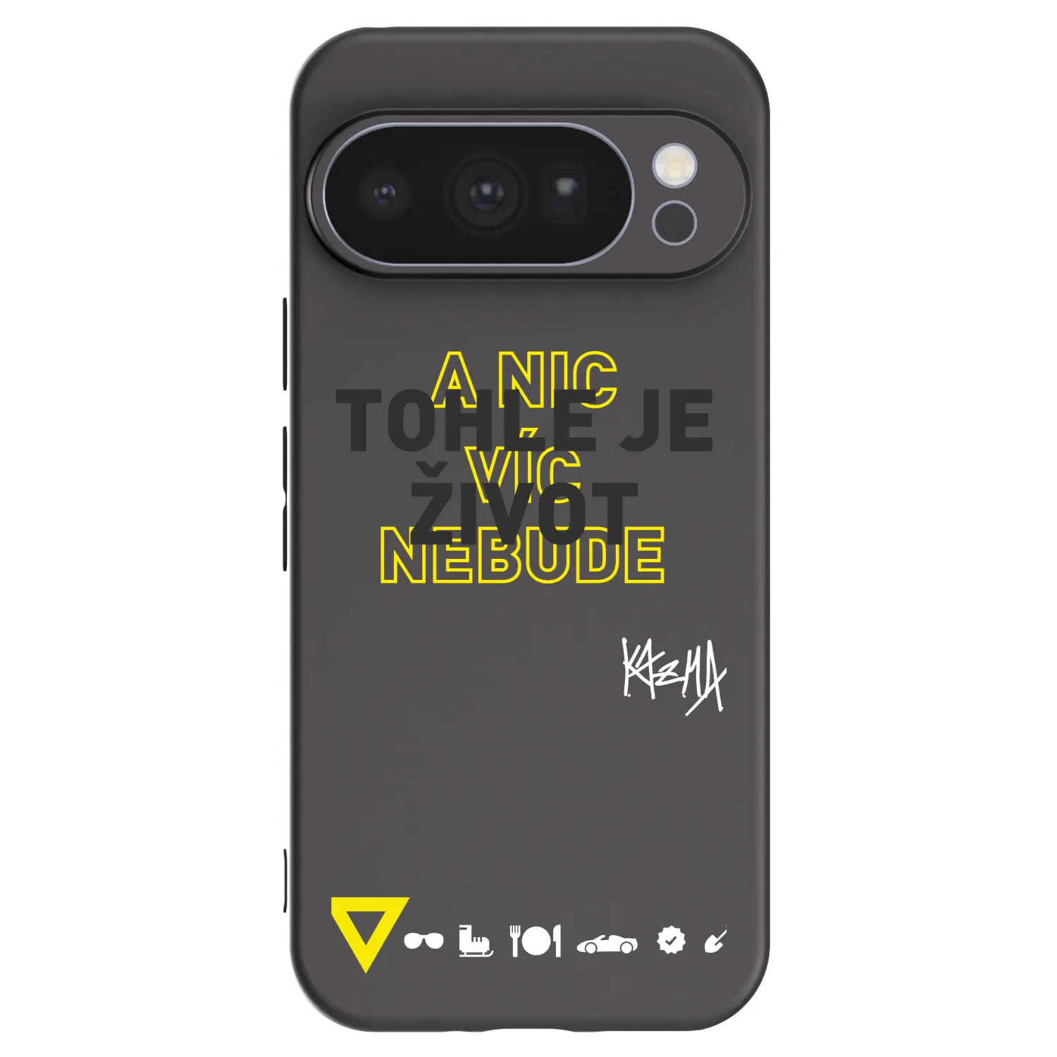 Picasee silikonový černý obal pro Google Pixel 10 Pro - Kazma - TOHLE JE ŽIVOT A NIC VÍC NEBUDE