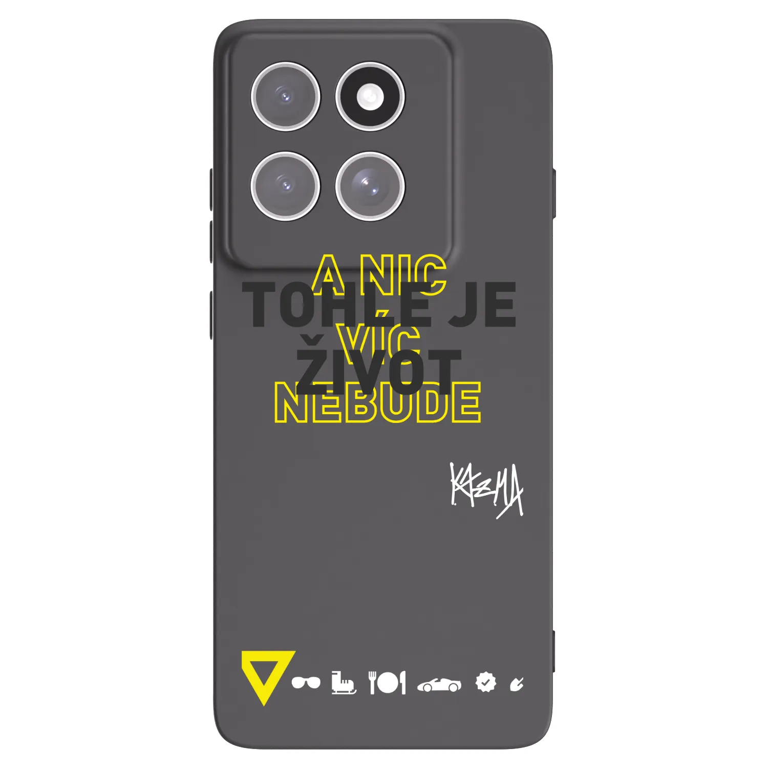 Picasee silikonový černý obal pro Motorola Edge 60 Fusion - Kazma - TOHLE JE ŽIVOT A NIC VÍC NEBUDE