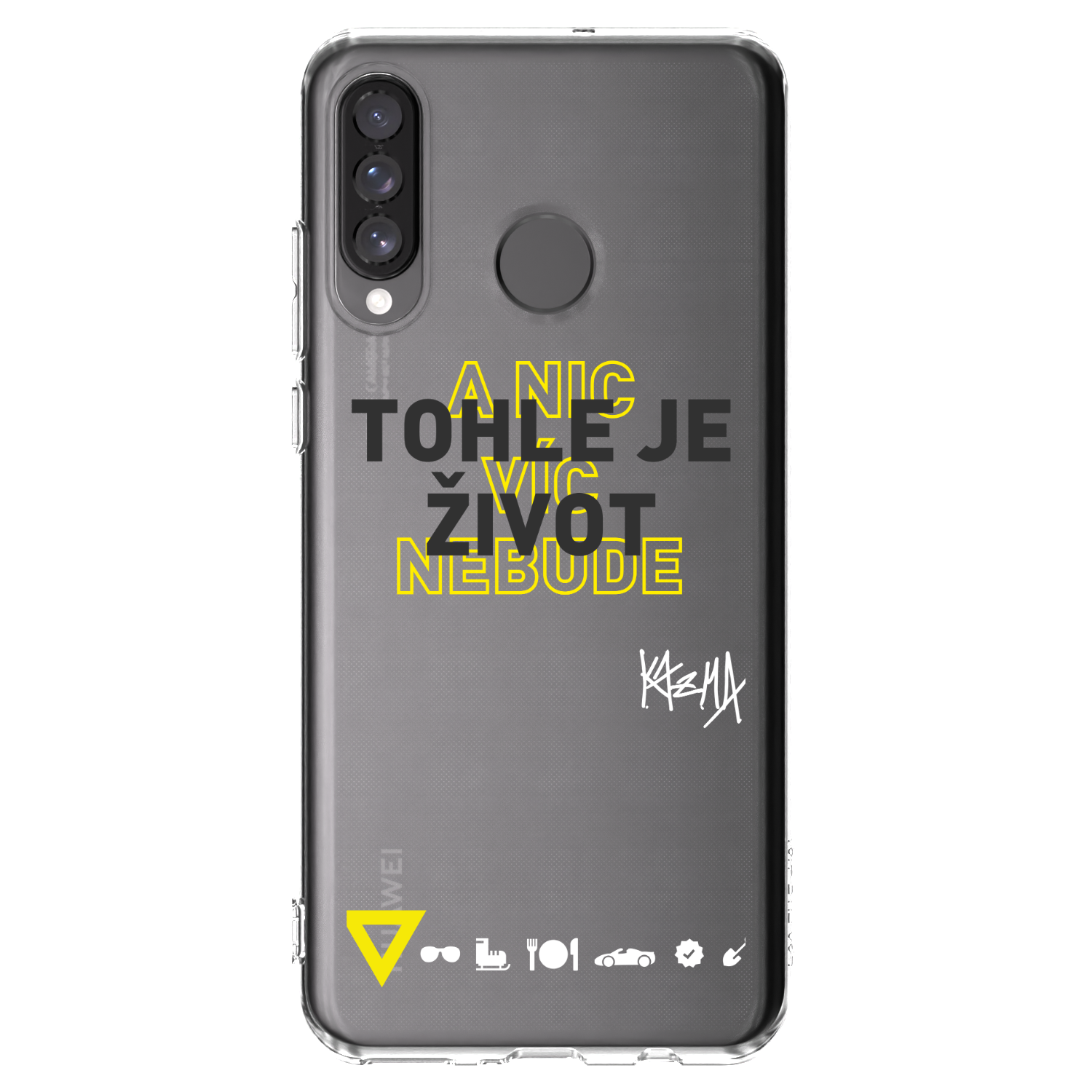 Picasee silikonový průhledný obal pro Huawei P30 Lite - Kazma - TOHLE JE ŽIVOT A NIC VÍC NEBUDE
