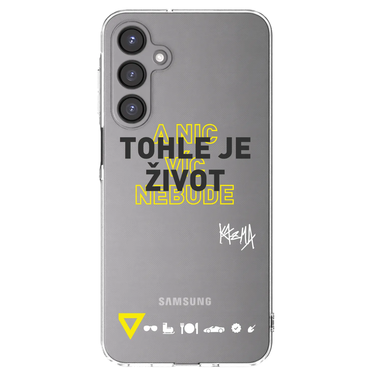 Picasee silikonový průhledný obal pro Samsung Galaxy A16 4G - Kazma - TOHLE JE ŽIVOT A NIC VÍC NEBUDE