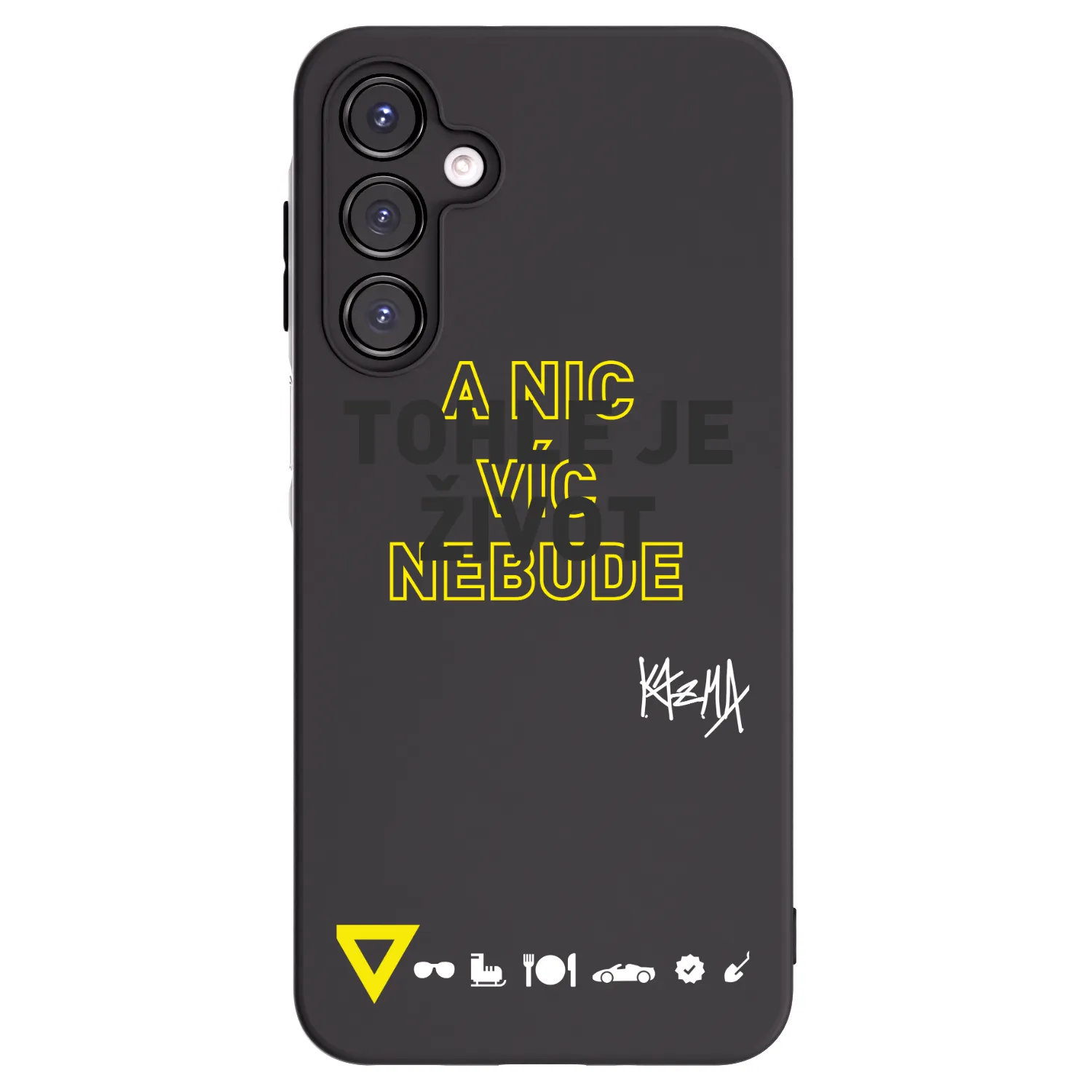 Picasee silikonový černý obal pro Samsung Galaxy A16 4G - Kazma - TOHLE JE ŽIVOT A NIC VÍC NEBUDE
