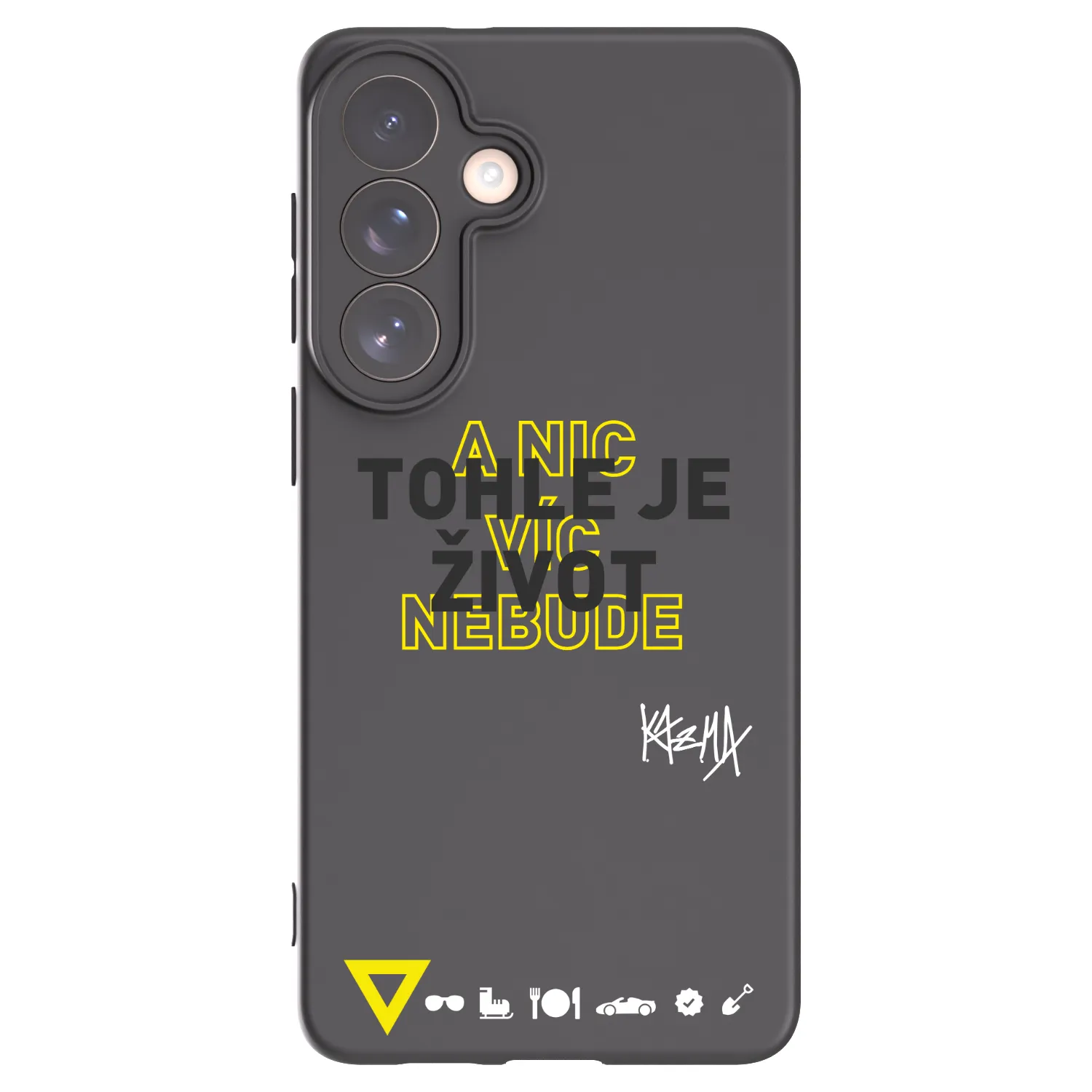 Picasee silikonový černý obal pro Samsung Galaxy S26+ - Kazma - TOHLE JE ŽIVOT A NIC VÍC NEBUDE