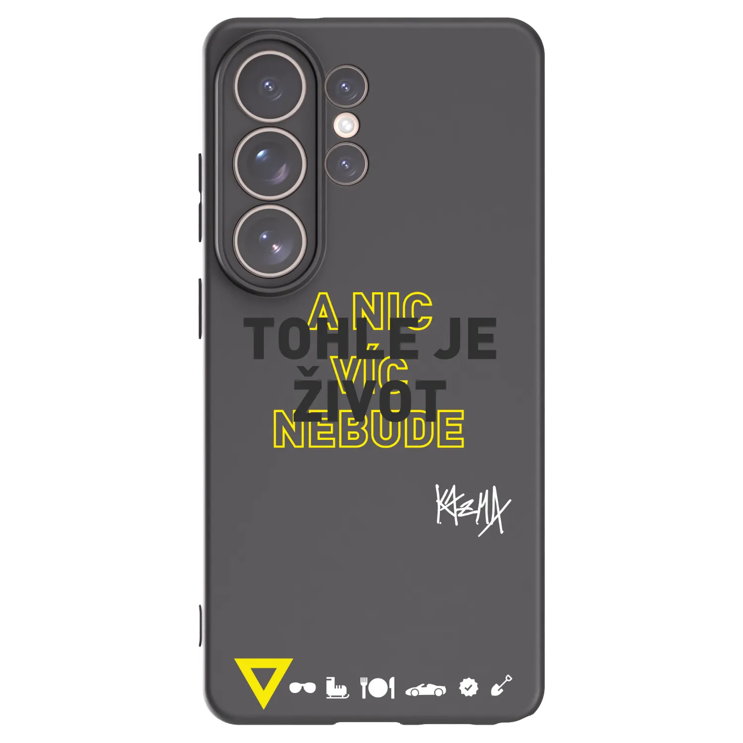 Picasee silikonový černý obal pro Samsung Galaxy S26 Ultra - Kazma - TOHLE JE ŽIVOT A NIC VÍC NEBUDE