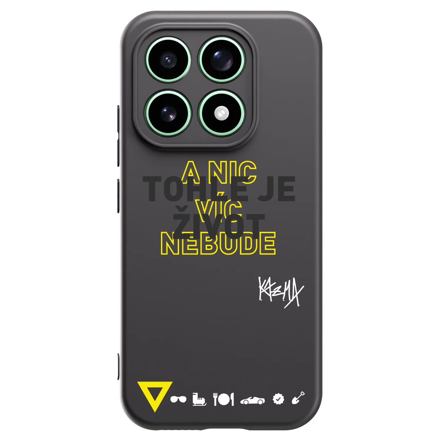 Picasee silikonový černý obal pro Xiaomi 17 - Kazma - TOHLE JE ŽIVOT A NIC VÍC NEBUDE