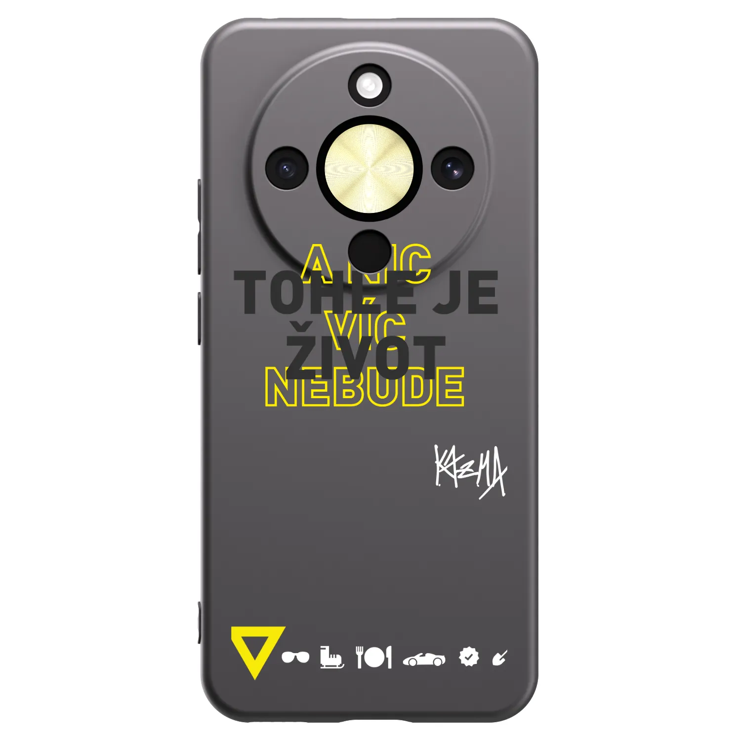 Picasee silikonový černý obal pro Honor Magic8 Lite 5G - Kazma - TOHLE JE ŽIVOT A NIC VÍC NEBUDE