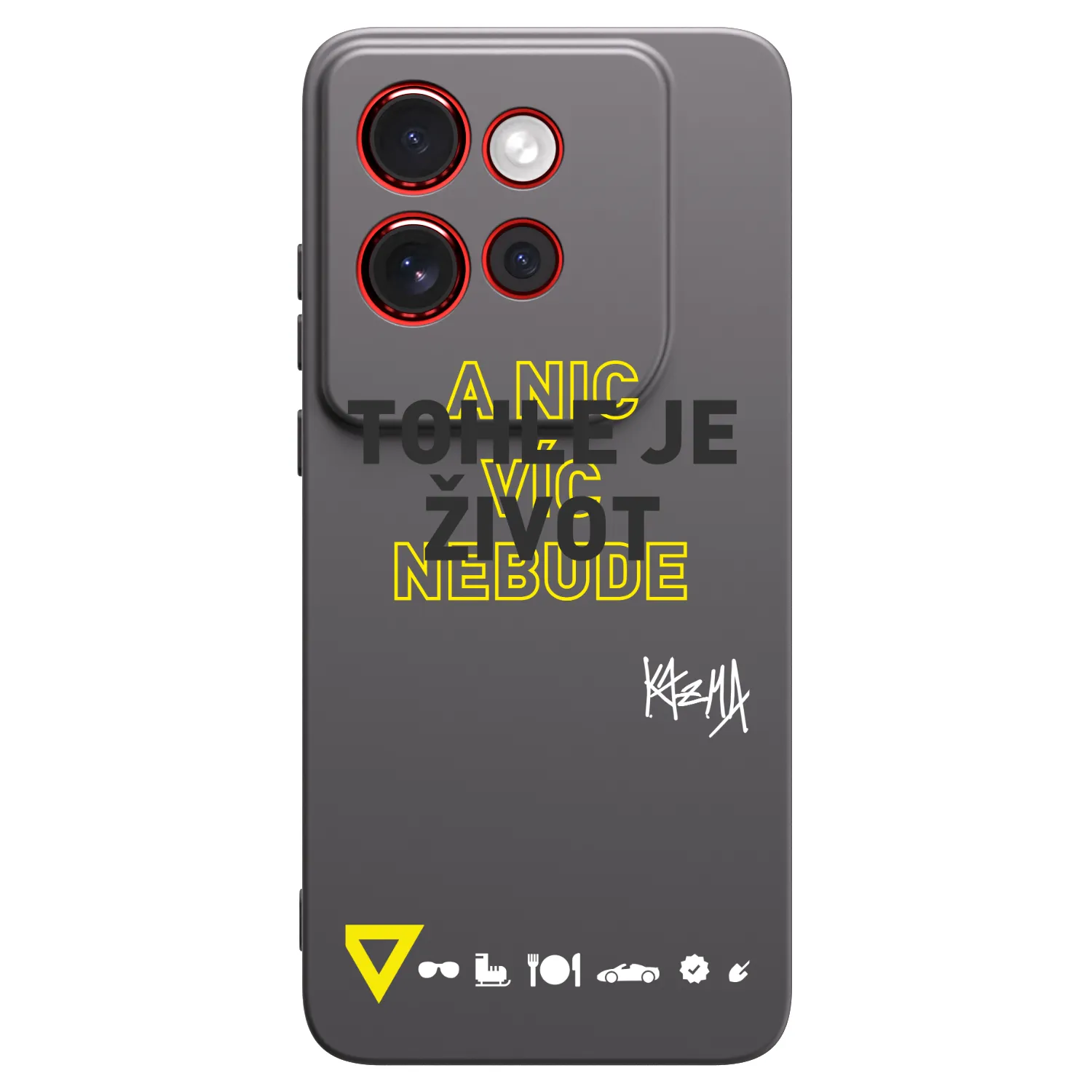 Picasee silikonový černý obal pro Motorola Edge 60 Neo 5G - Kazma - TOHLE JE ŽIVOT A NIC VÍC NEBUDE