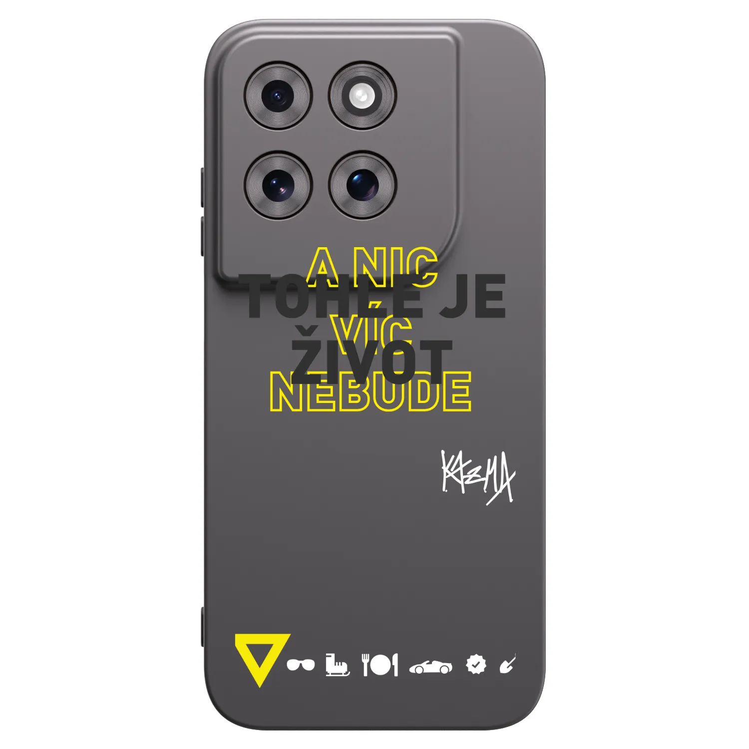 Picasee silikonový černý obal pro Motorola Moto G77 - Kazma - TOHLE JE ŽIVOT A NIC VÍC NEBUDE