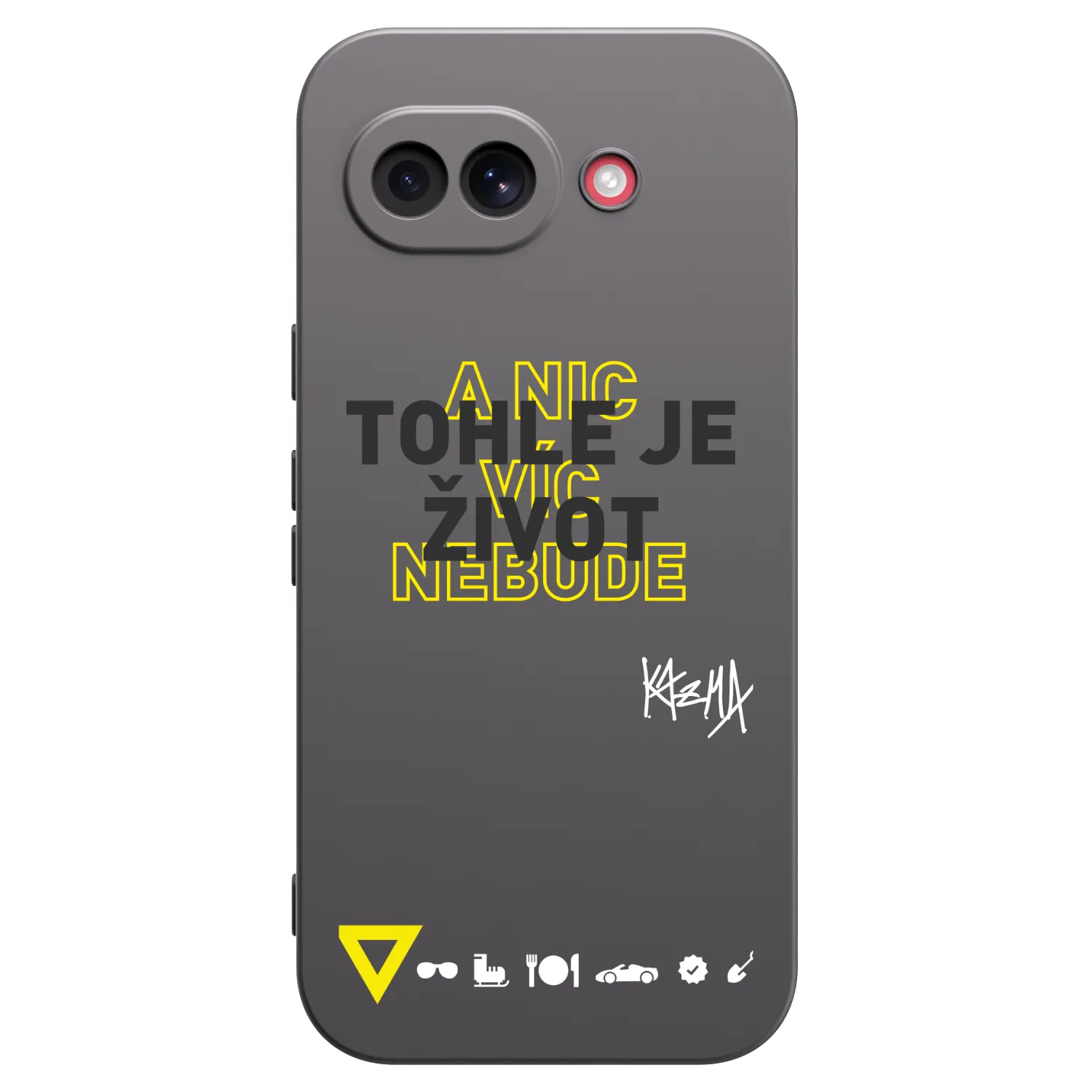Picasee silikonový černý obal pro Google Pixel 10a - Kazma - TOHLE JE ŽIVOT A NIC VÍC NEBUDE