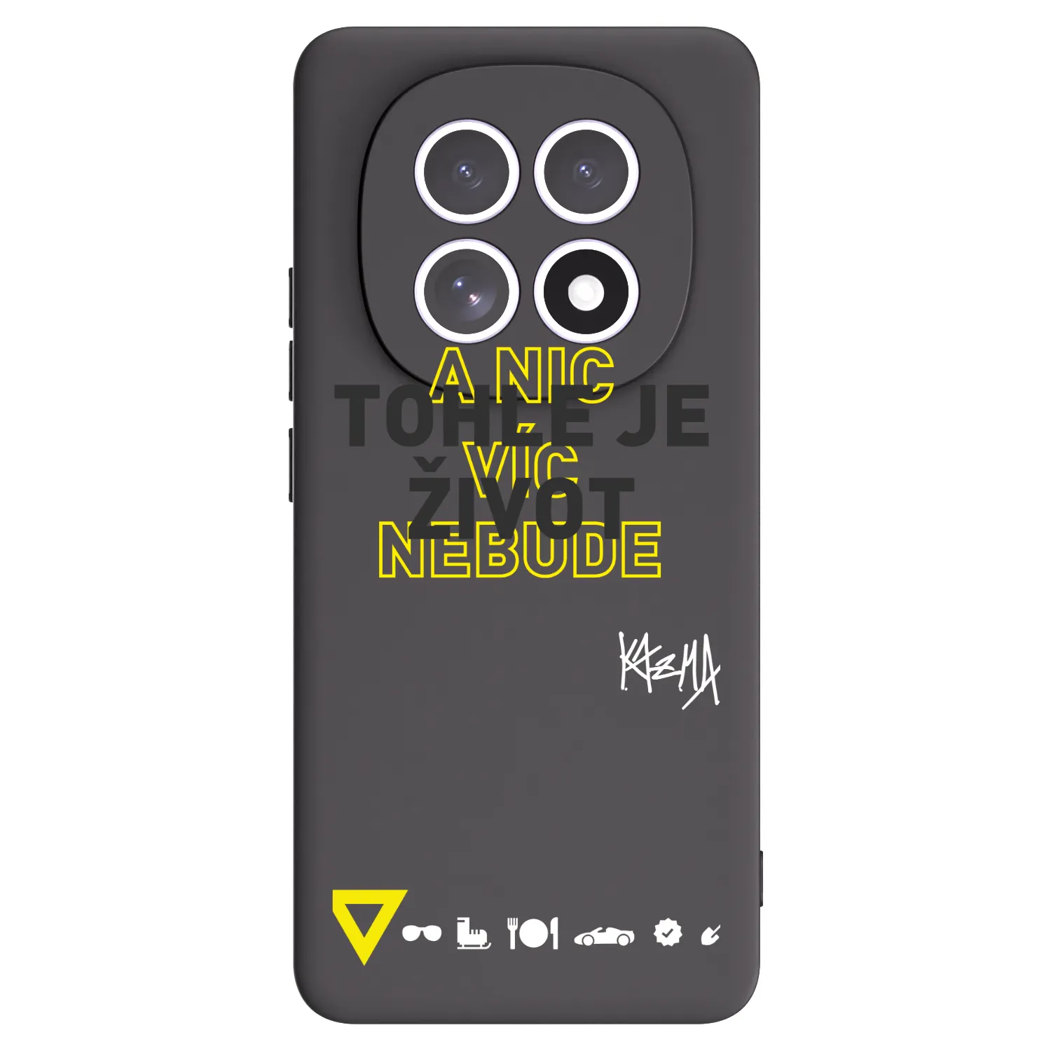 Picasee silikonový černý obal pro Xiaomi Redmi Note 15 5G - Kazma - TOHLE JE ŽIVOT A NIC VÍC NEBUDE