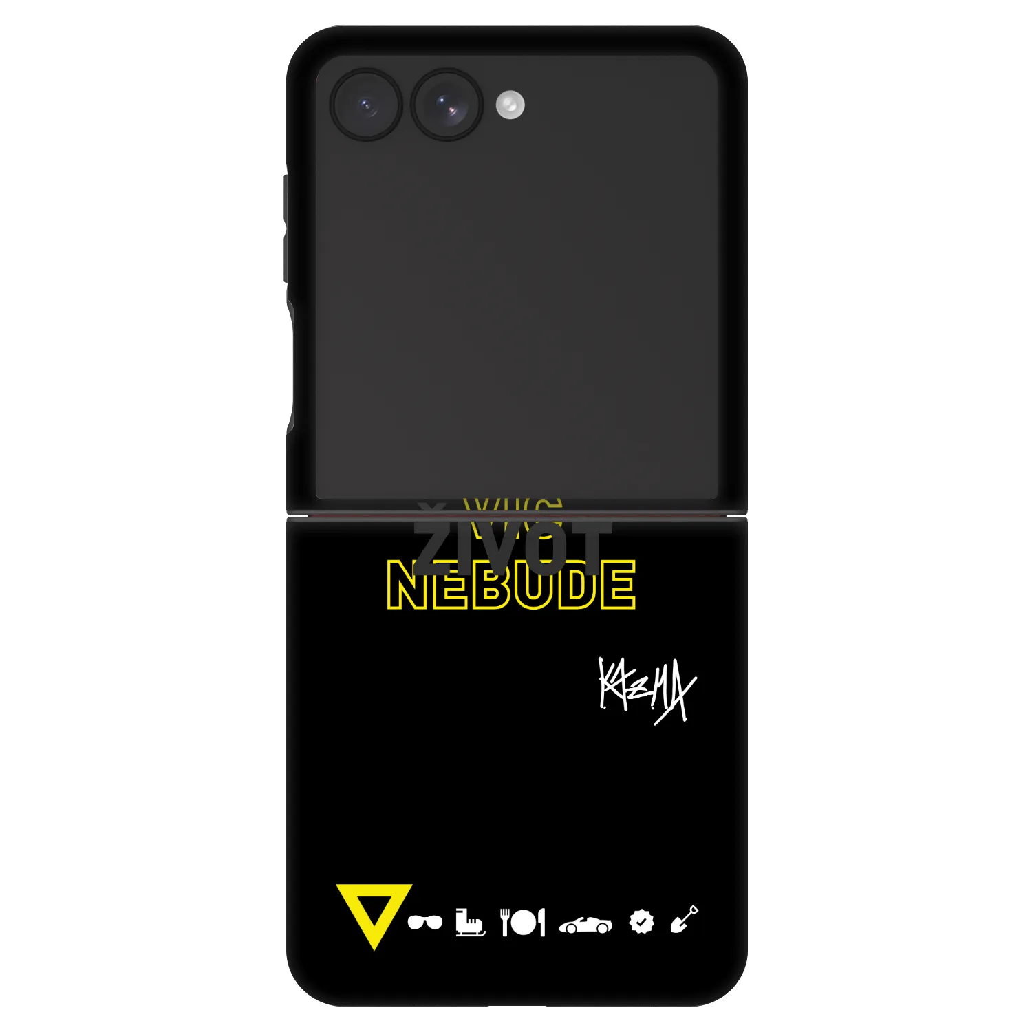 Picasee Fashion Case pro Samsung Galaxy Z Flip7 5G - Kazma - TOHLE JE ŽIVOT A NIC VÍC NEBUDE