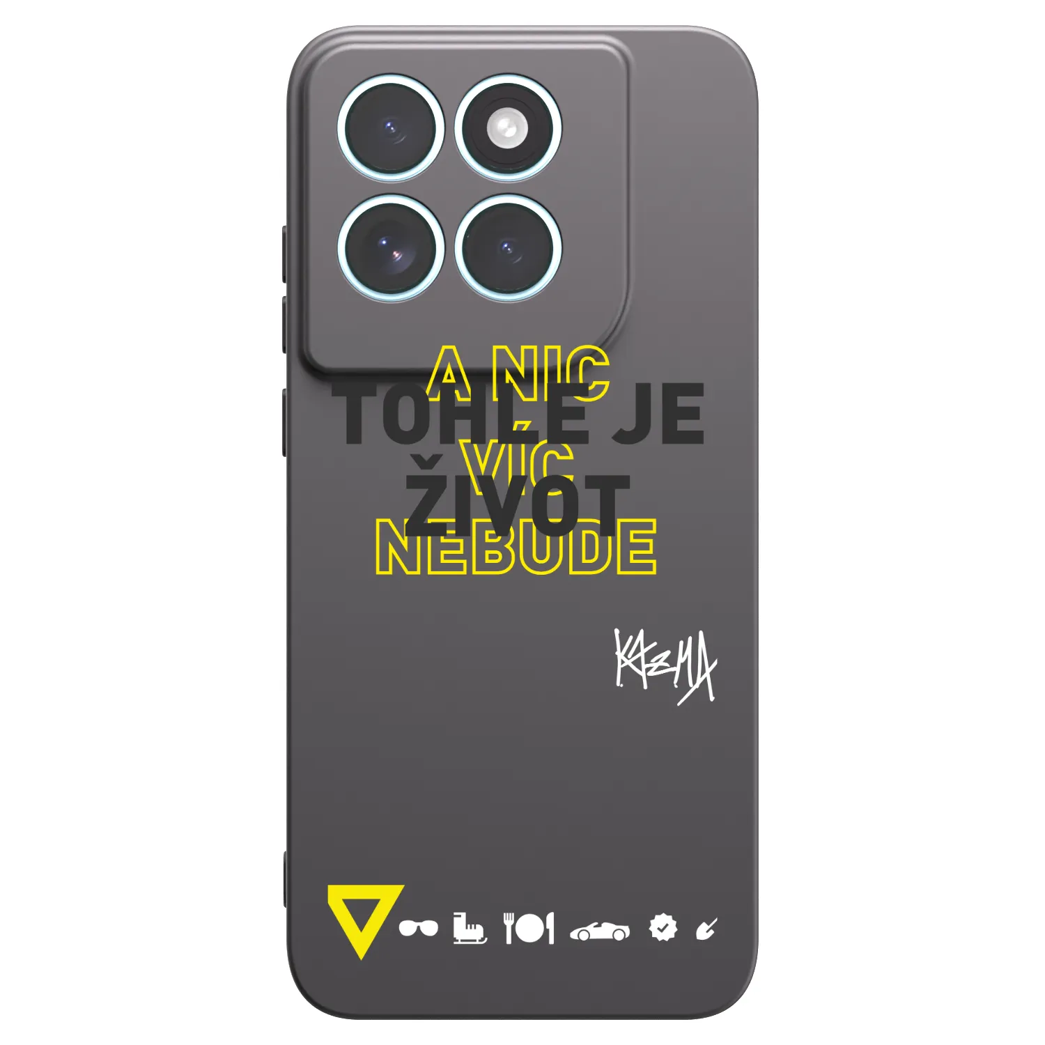 Picasee silikonový černý obal pro Motorola Edge 70 Fusion - Kazma - TOHLE JE ŽIVOT A NIC VÍC NEBUDE