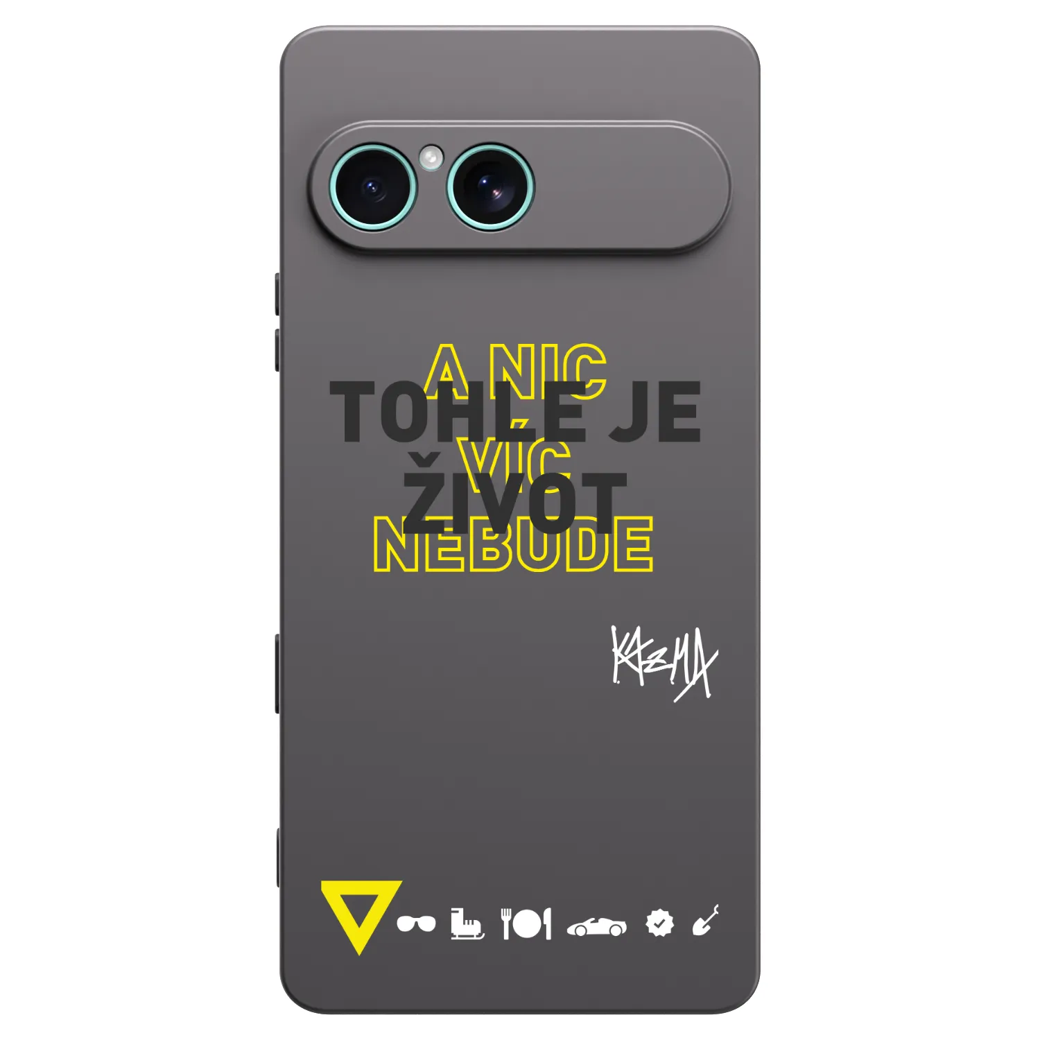 Picasee silikonový černý obal pro Sony Xperia 10 VII - Kazma - TOHLE JE ŽIVOT A NIC VÍC NEBUDE