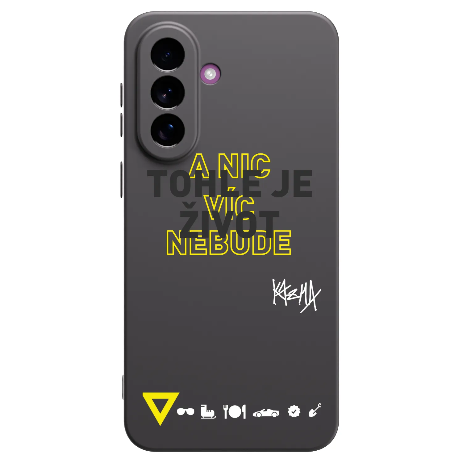 Picasee silikonový černý obal pro Samsung Galaxy A37 - Kazma - TOHLE JE ŽIVOT A NIC VÍC NEBUDE
