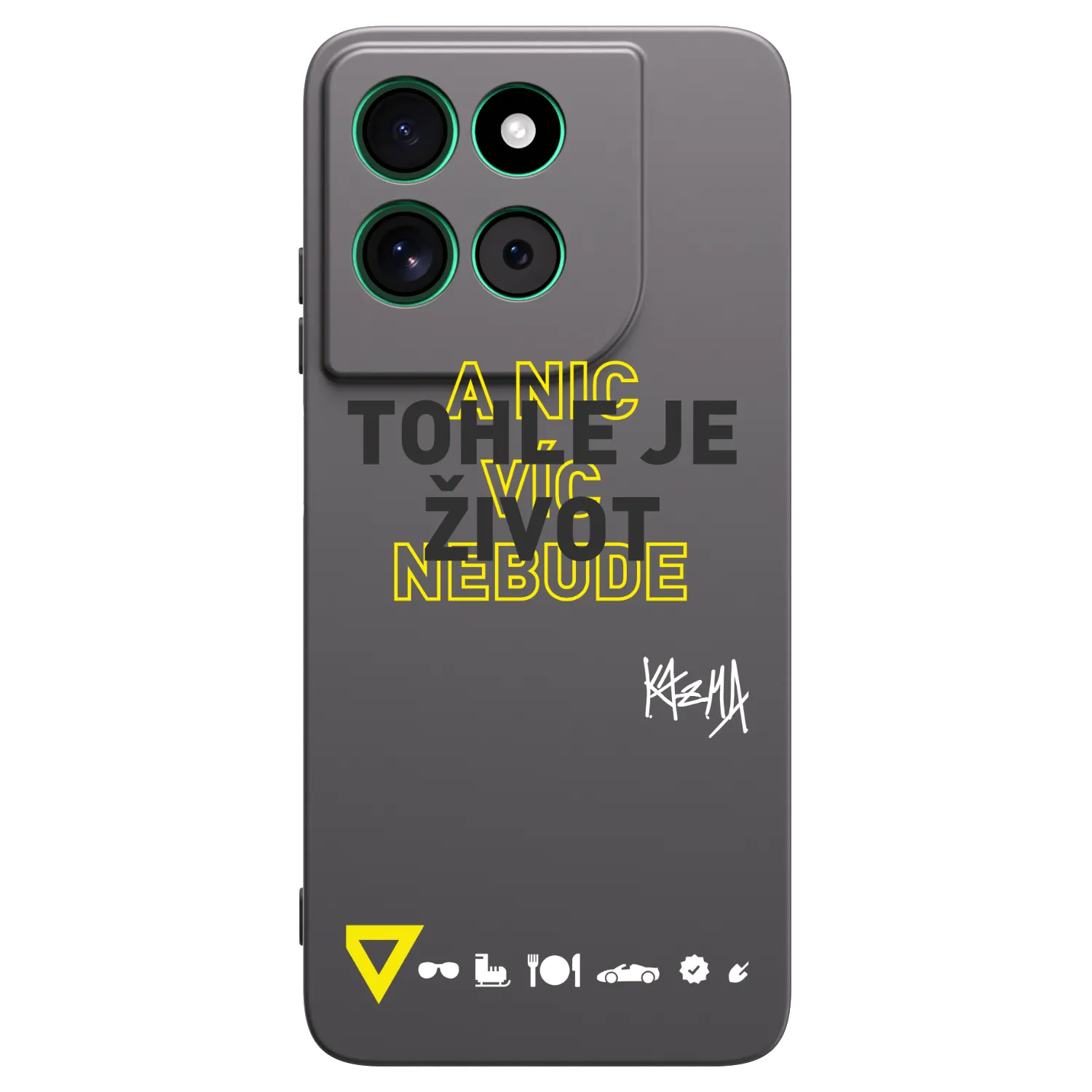 Picasee silikonový černý obal pro Motorola Moto G57 Power - Kazma - TOHLE JE ŽIVOT A NIC VÍC NEBUDE
